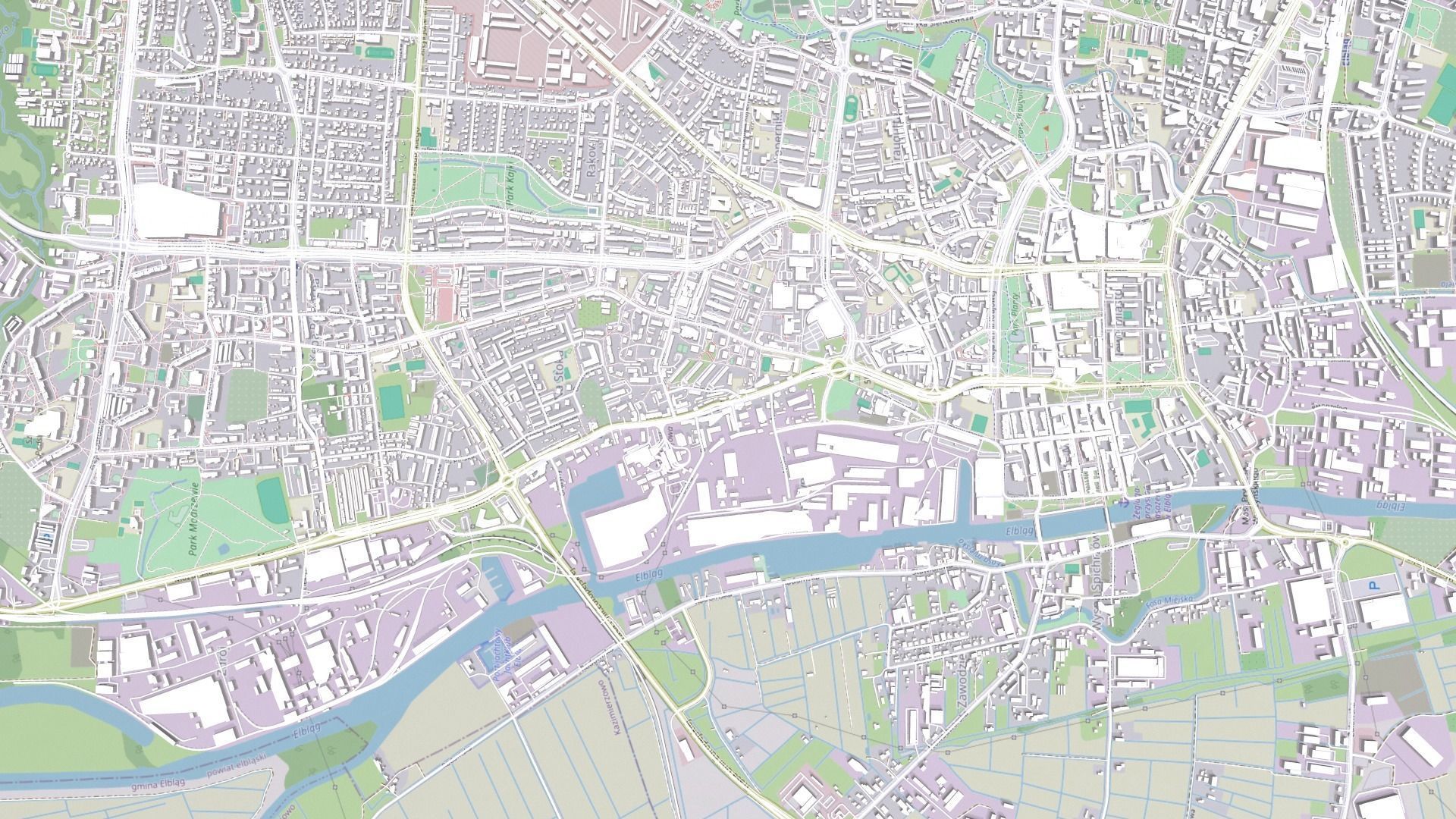 Cityscape Elblag Poland 3D model_8