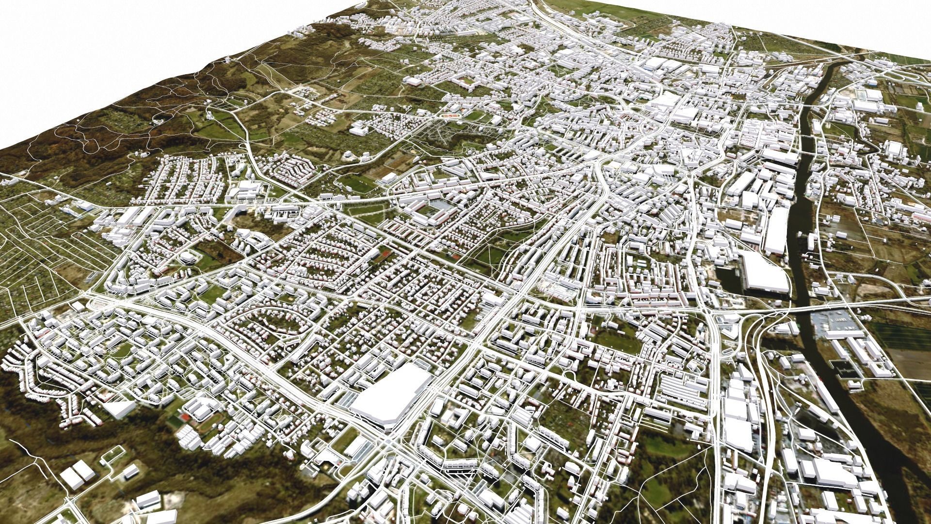 Cityscape Elblag Poland 3D model_6