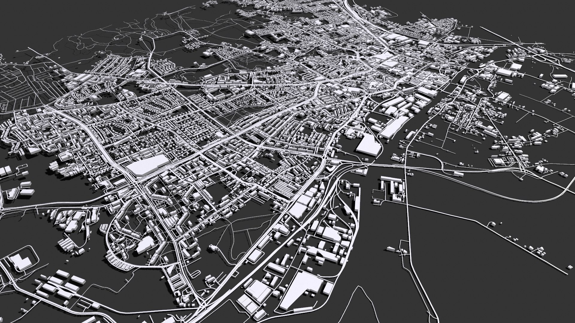 Cityscape Elblag Poland 3D model_4