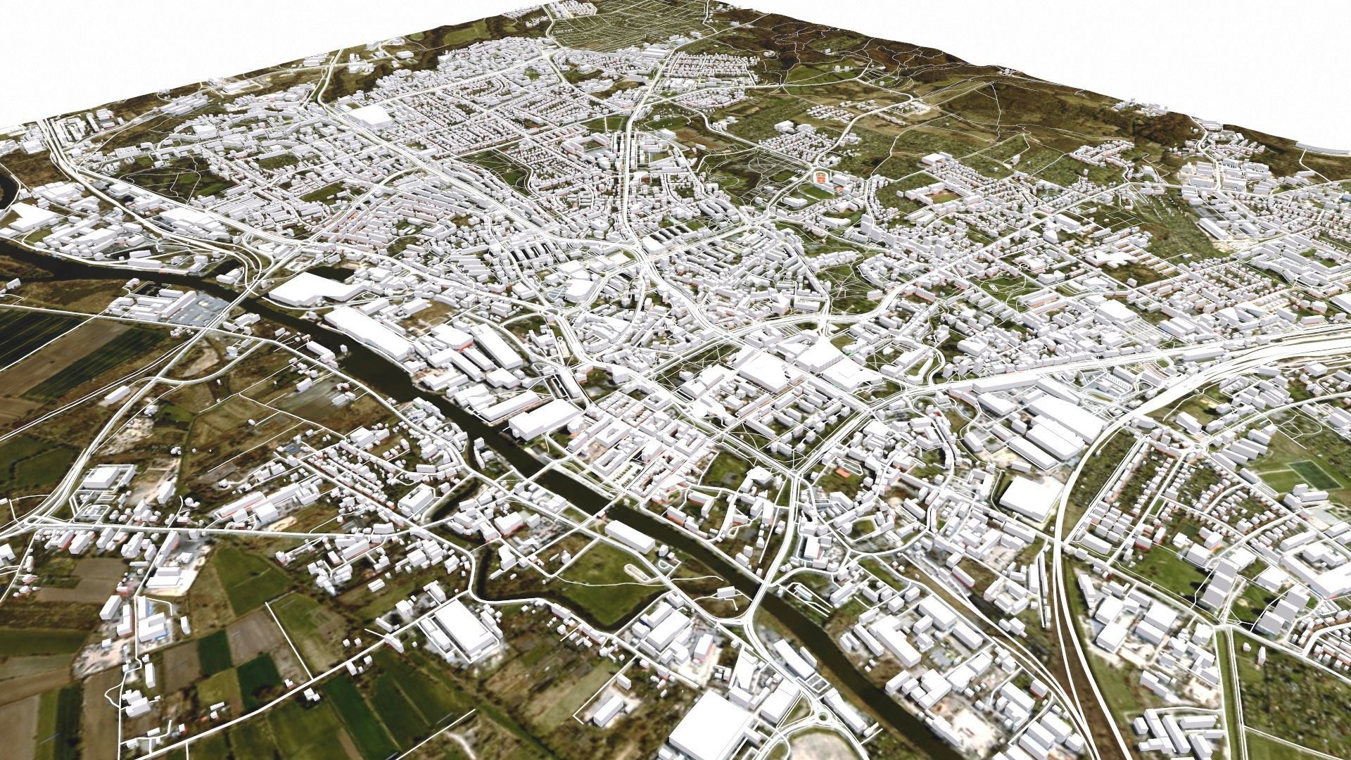 Cityscape Elblag Poland 3D model_3