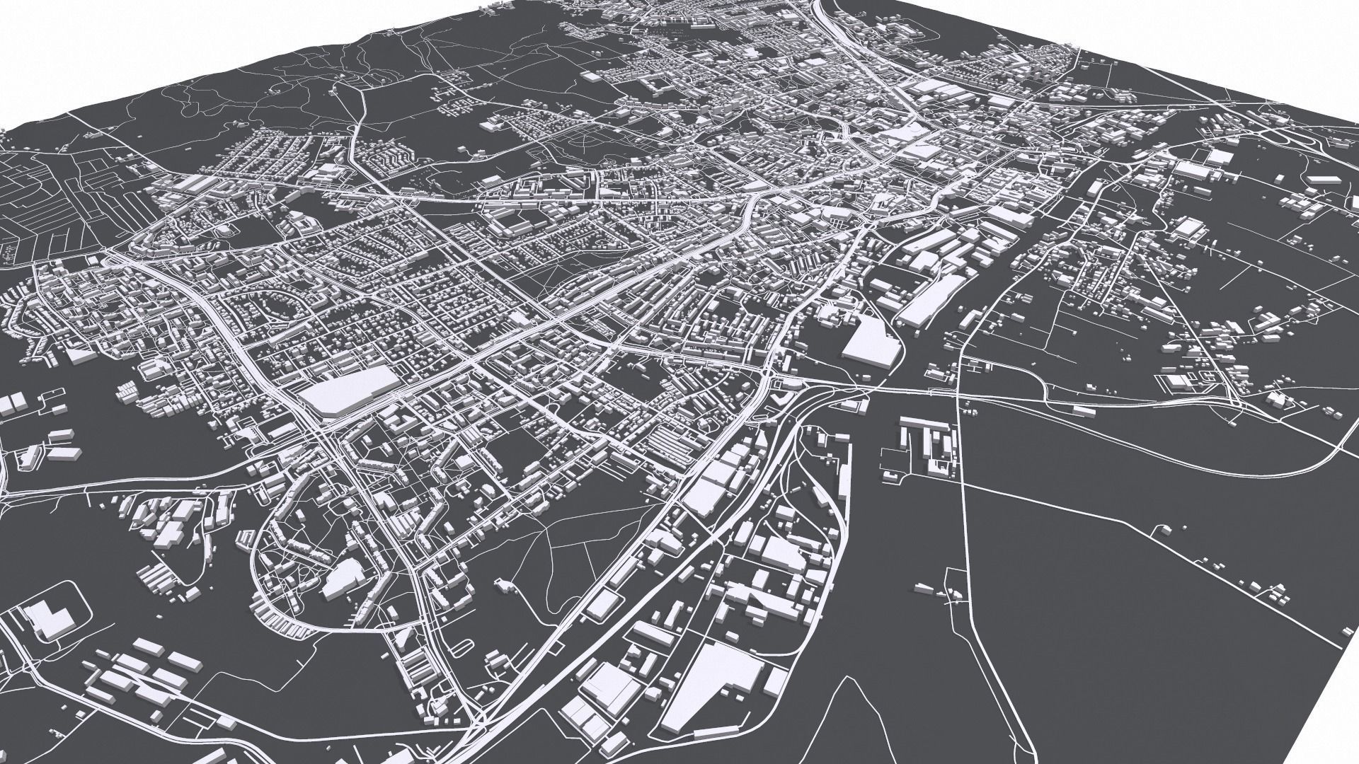 Cityscape Elblag Poland 3D model_9