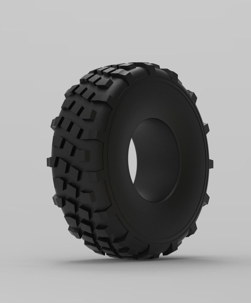 Mold for diecast military truck tire 7 Scale 1 to 25 3D print model_8