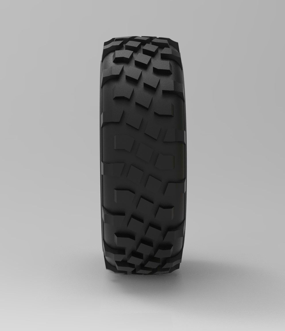Mold for diecast military truck tire 7 Scale 1 to 25 3D print model_6