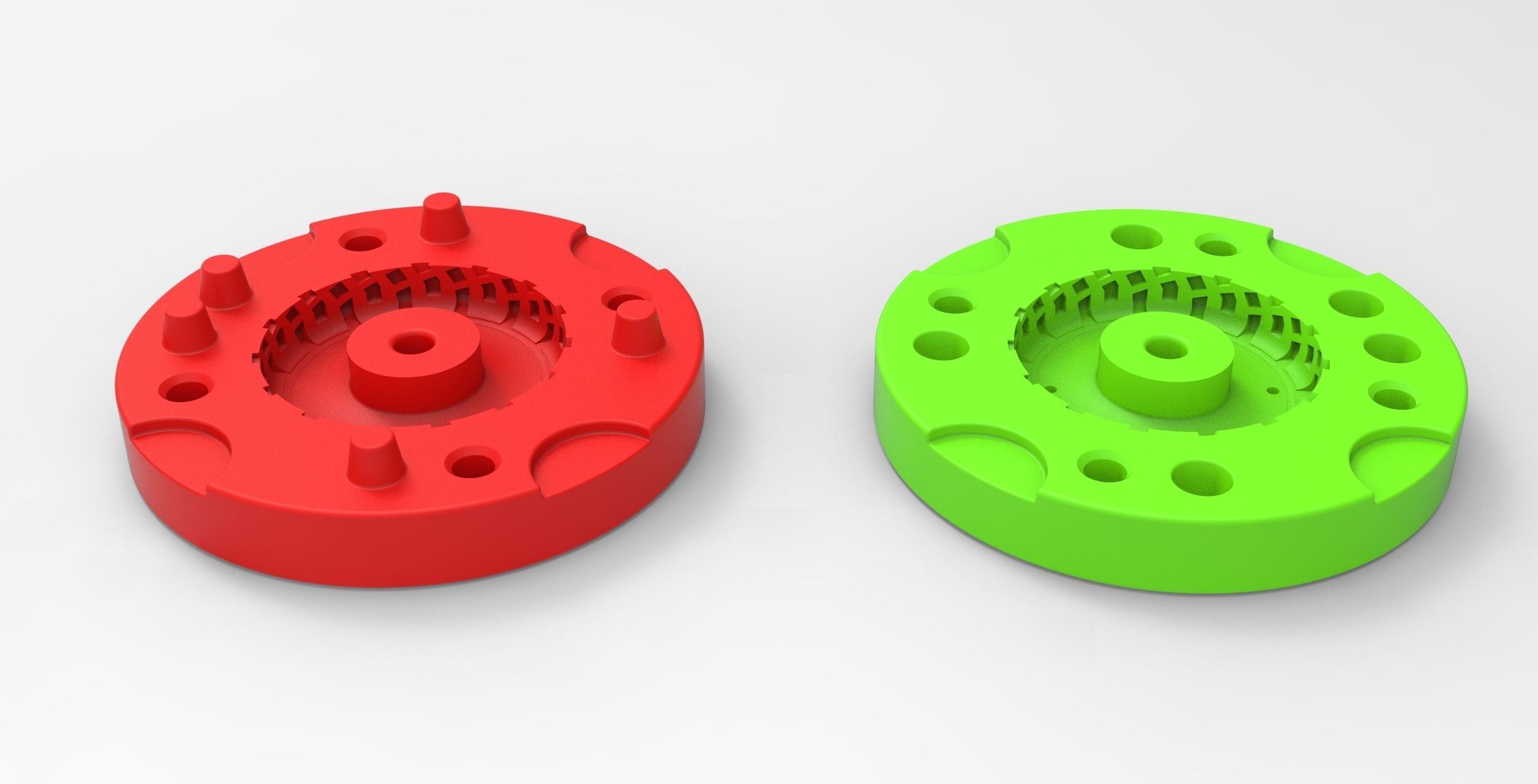 Mold for diecast military truck tire 7 Scale 1 to 25 3D print model_4