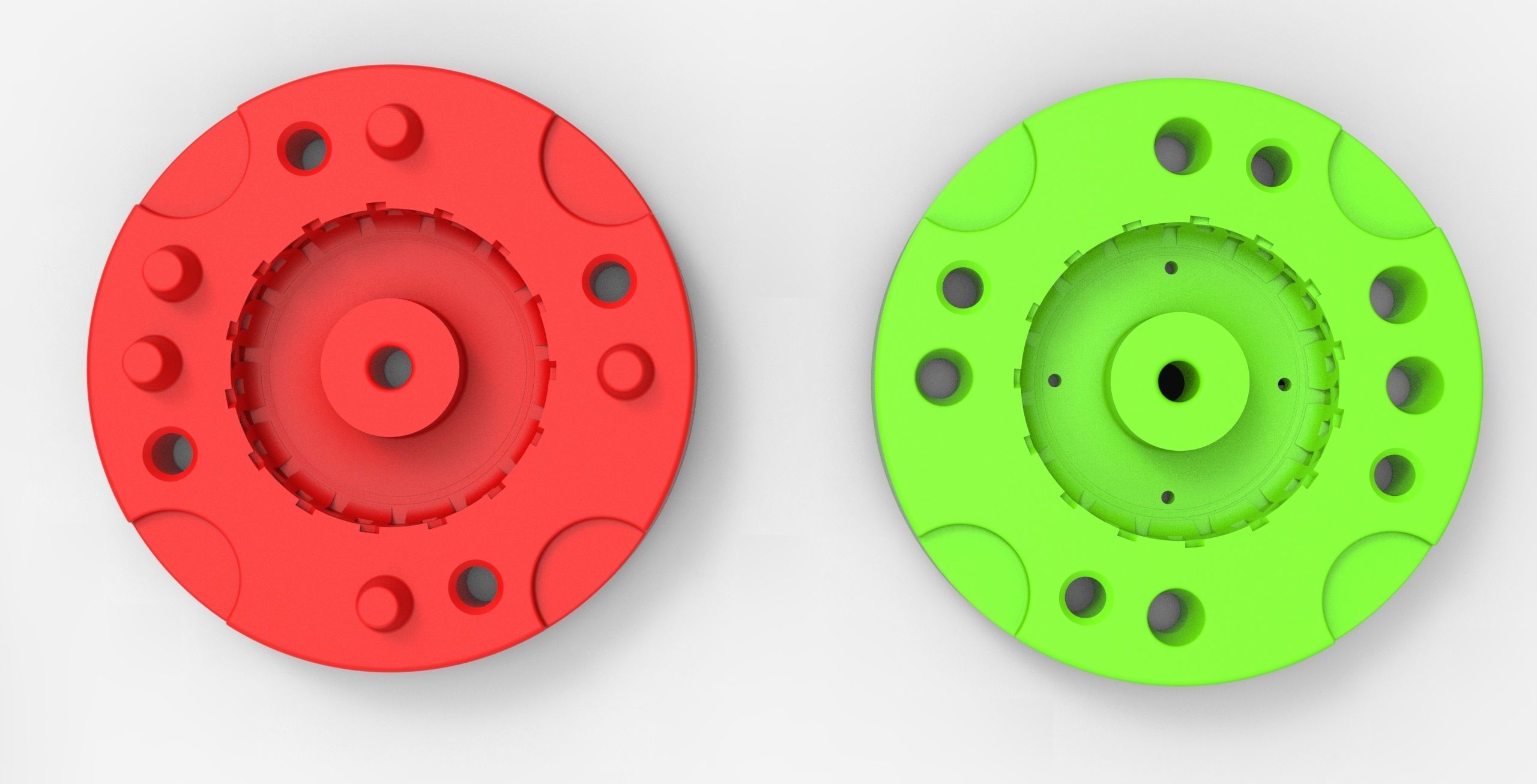 Mold for diecast military truck tire 7 Scale 1 to 25 3D print model_5