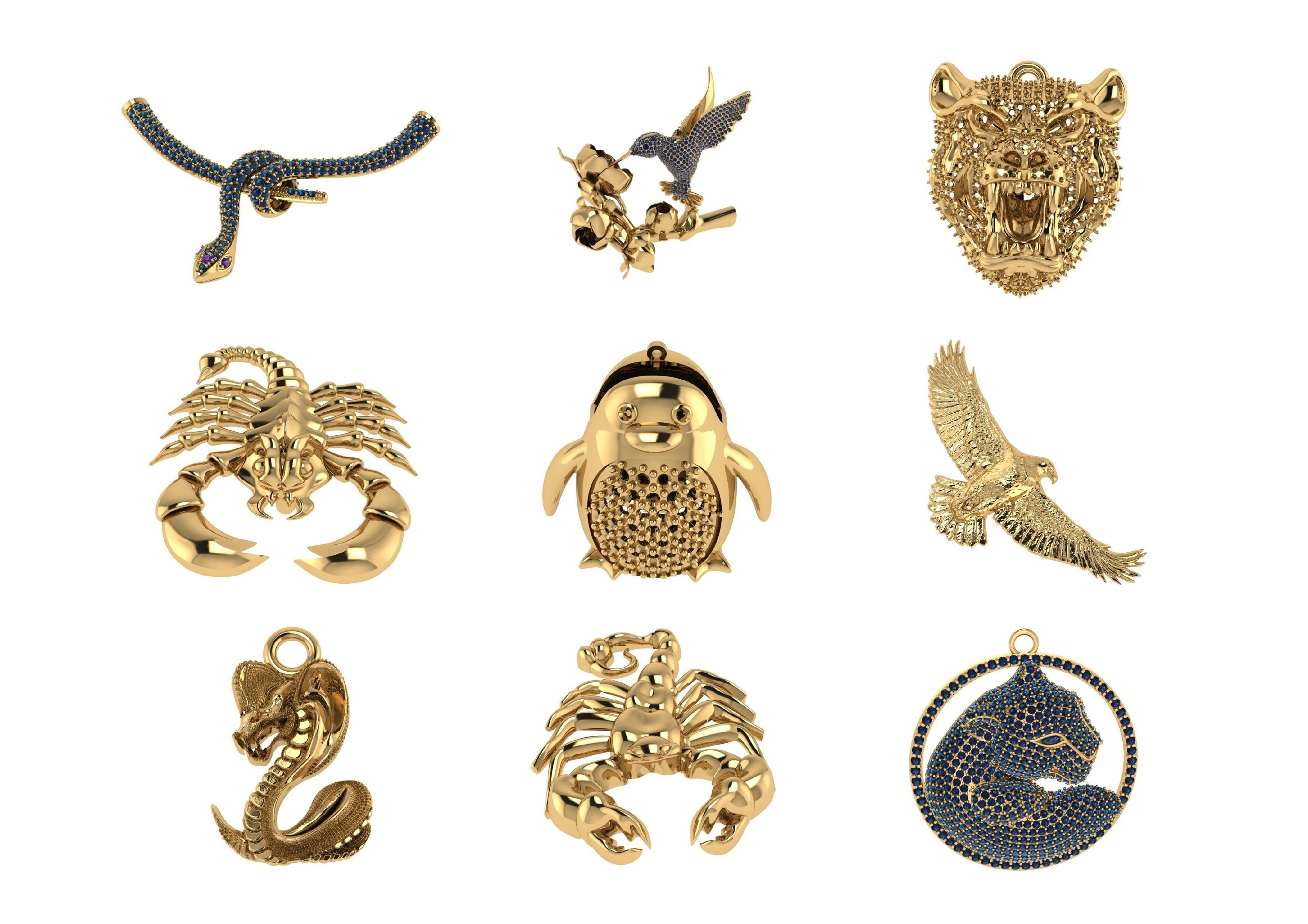 Animal Pendests Files 3DM 3D print model_43