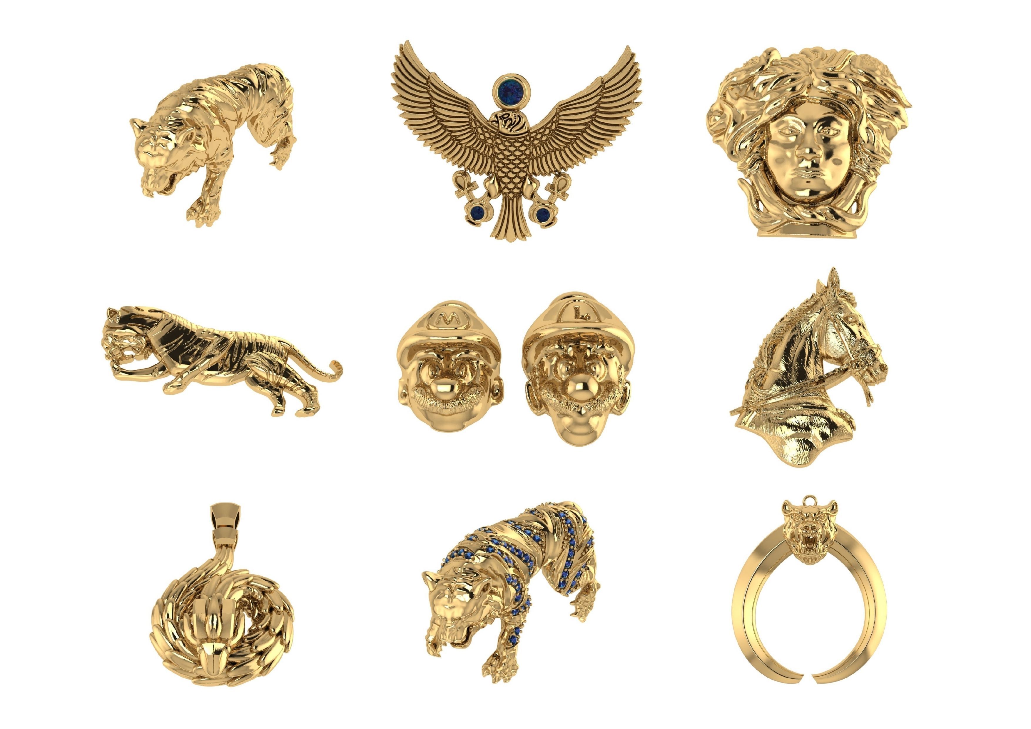 Animal Pendests Files 3DM 3D print model_3