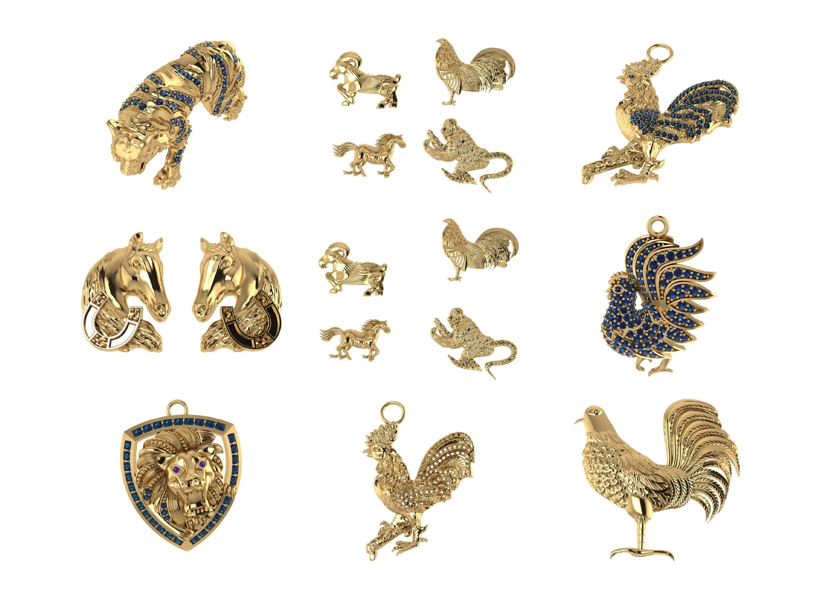 Animal Pendests Files 3DM 3D print model_1