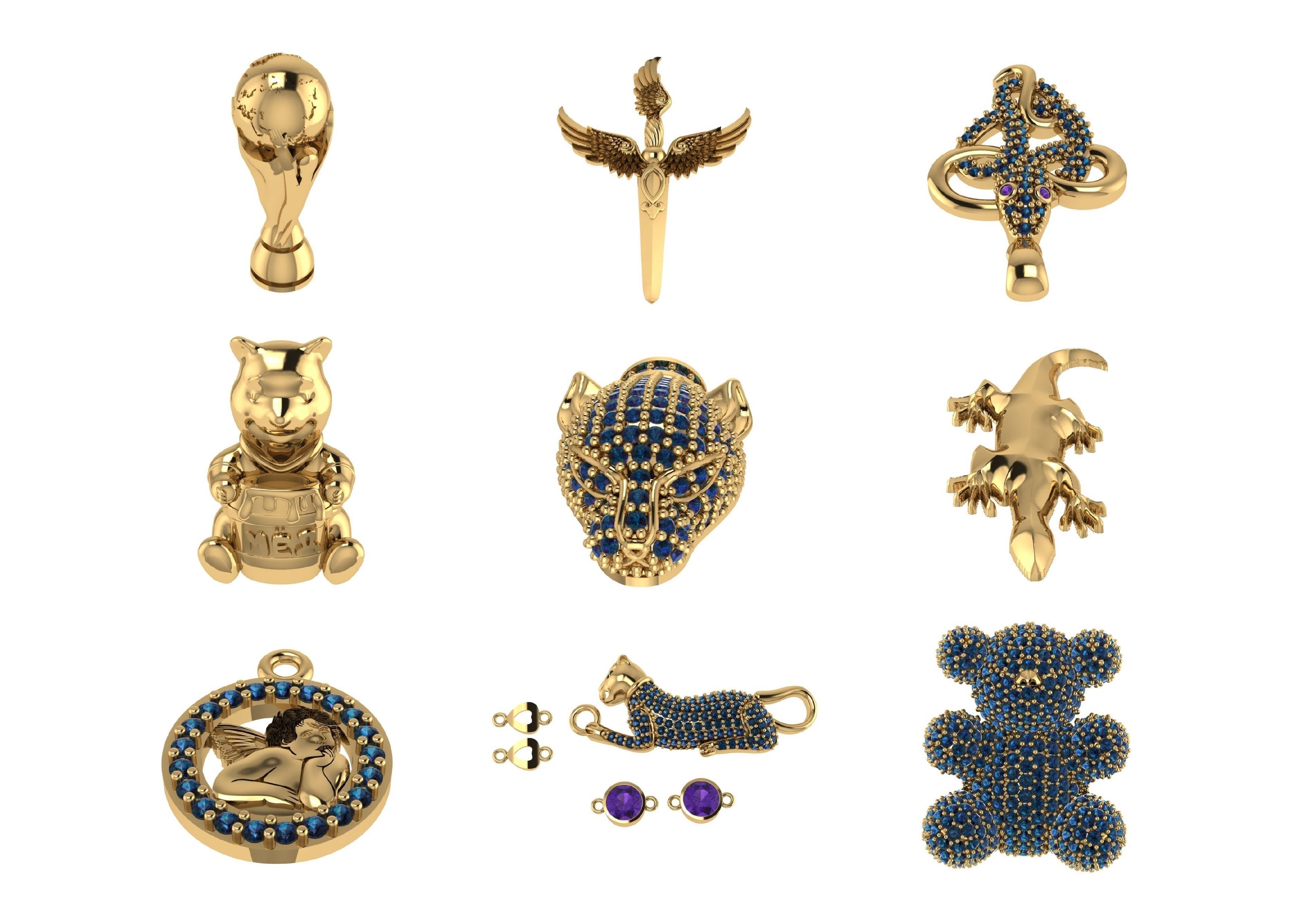 Animal Pendests Files 3DM 3D print model_15