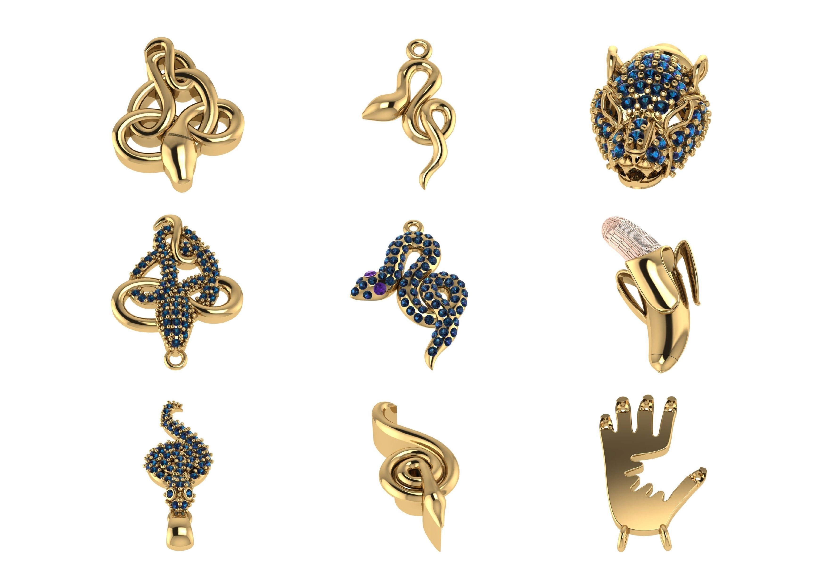 Animal Pendests Files 3DM 3D print model_16