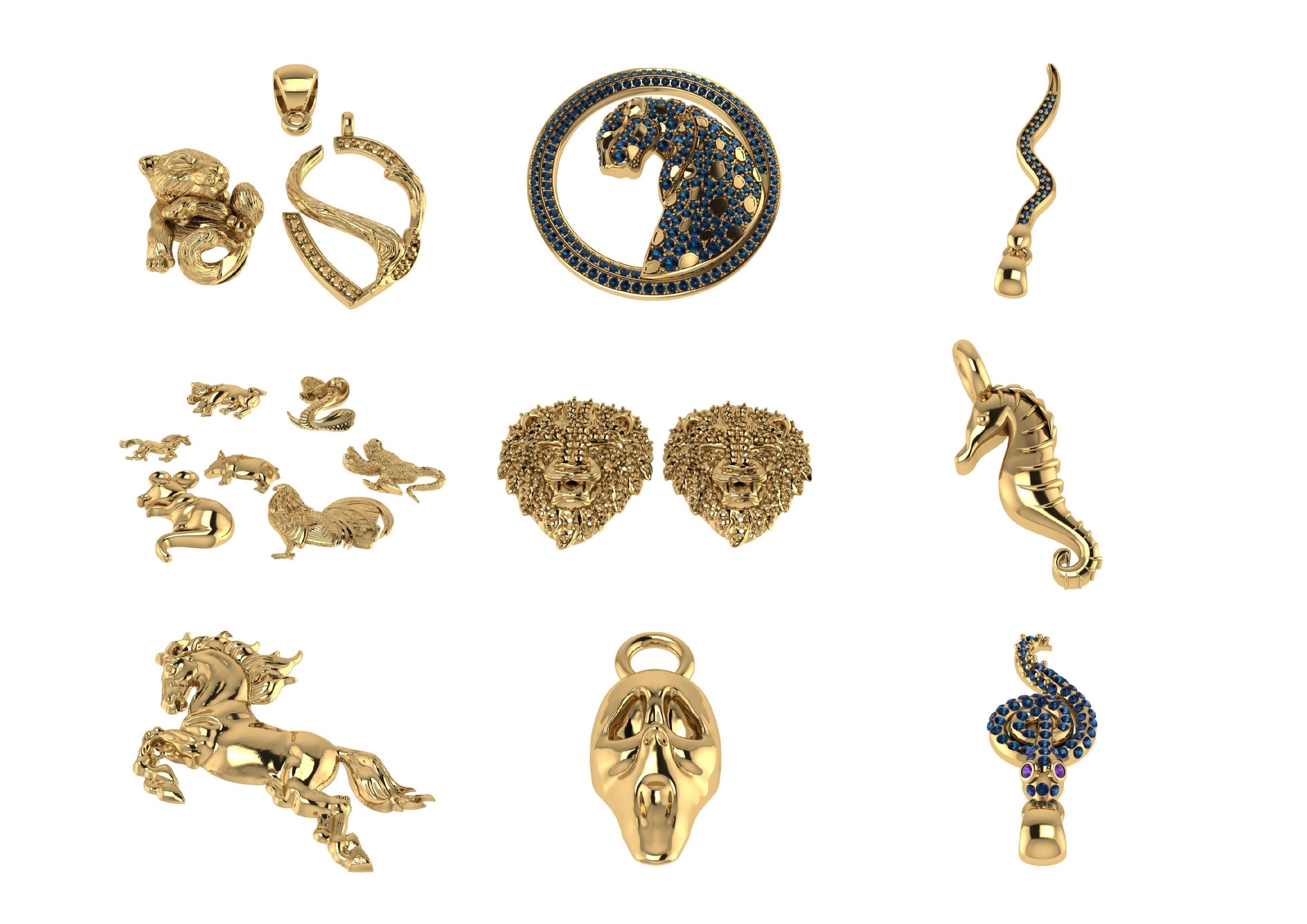 Animal Pendests Files 3DM 3D print model_5