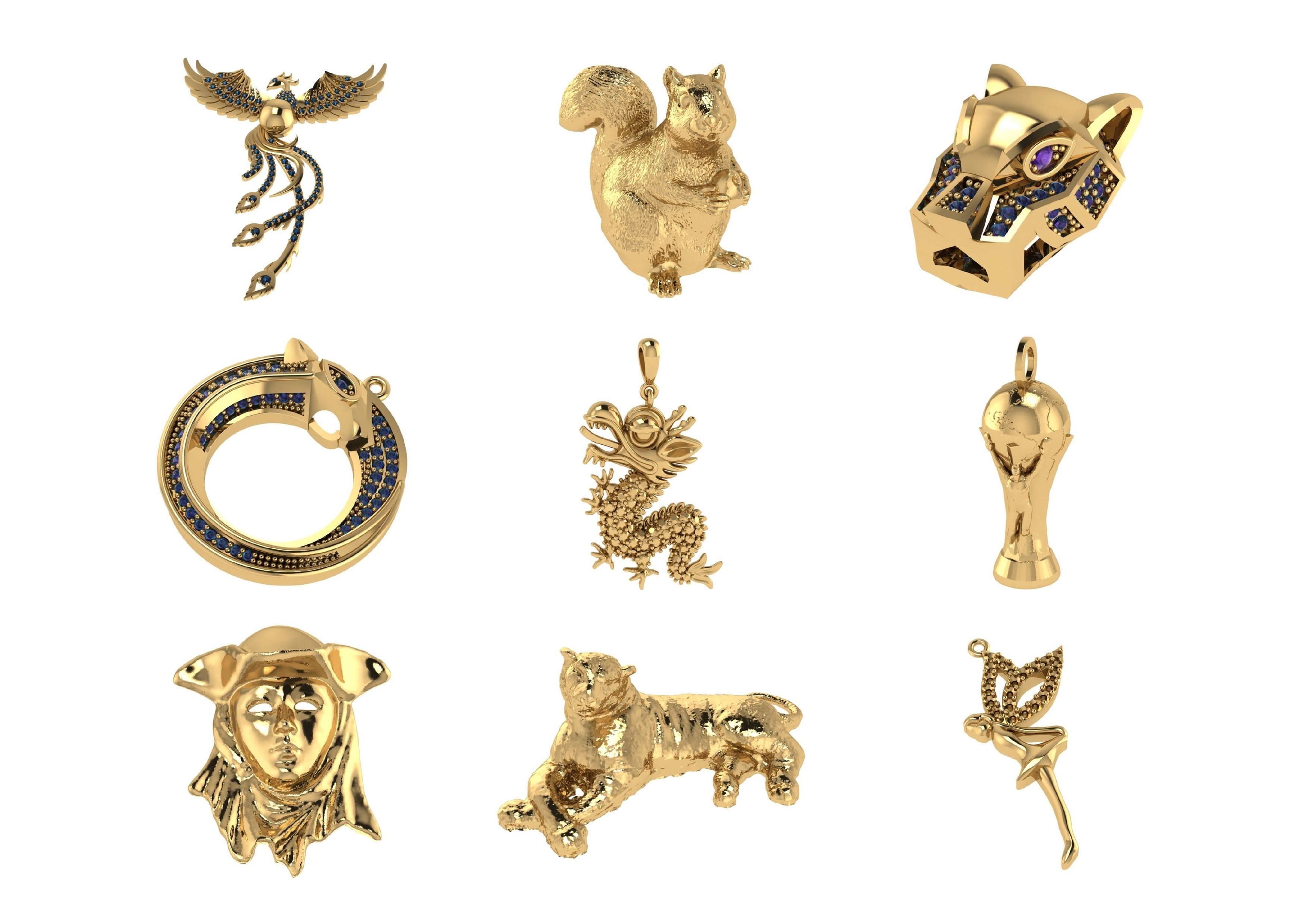 Animal Pendests Files 3DM 3D print model_61