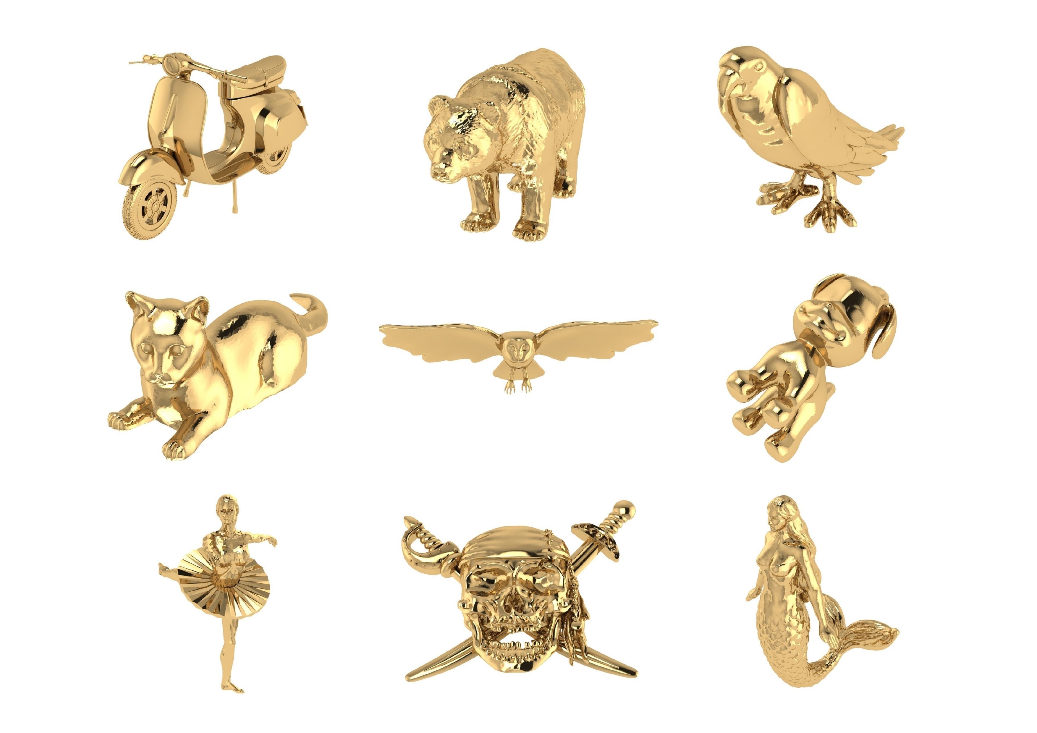 Animal Pendests Files 3DM 3D print model_56