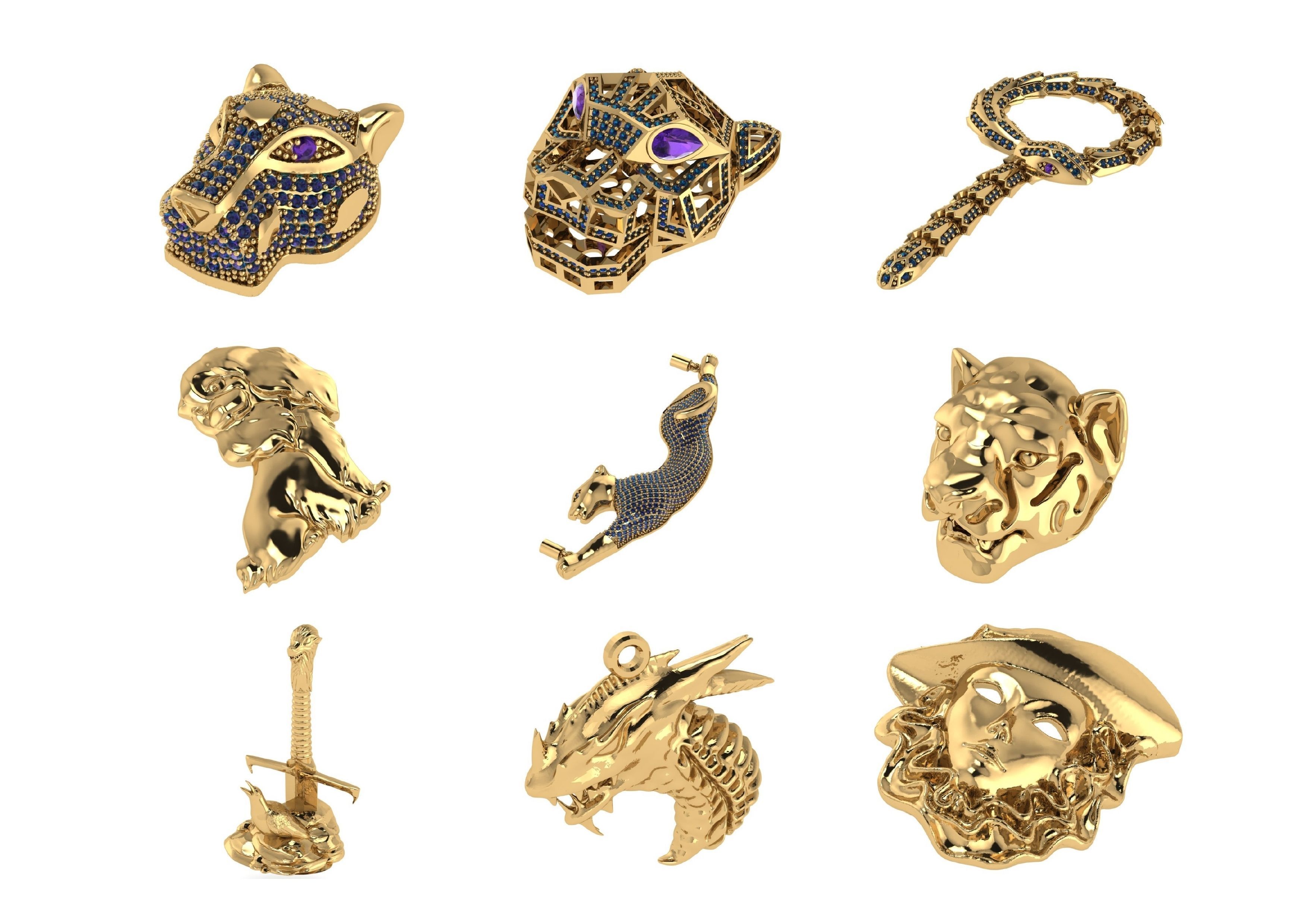 Animal Pendests Files 3DM 3D print model_72