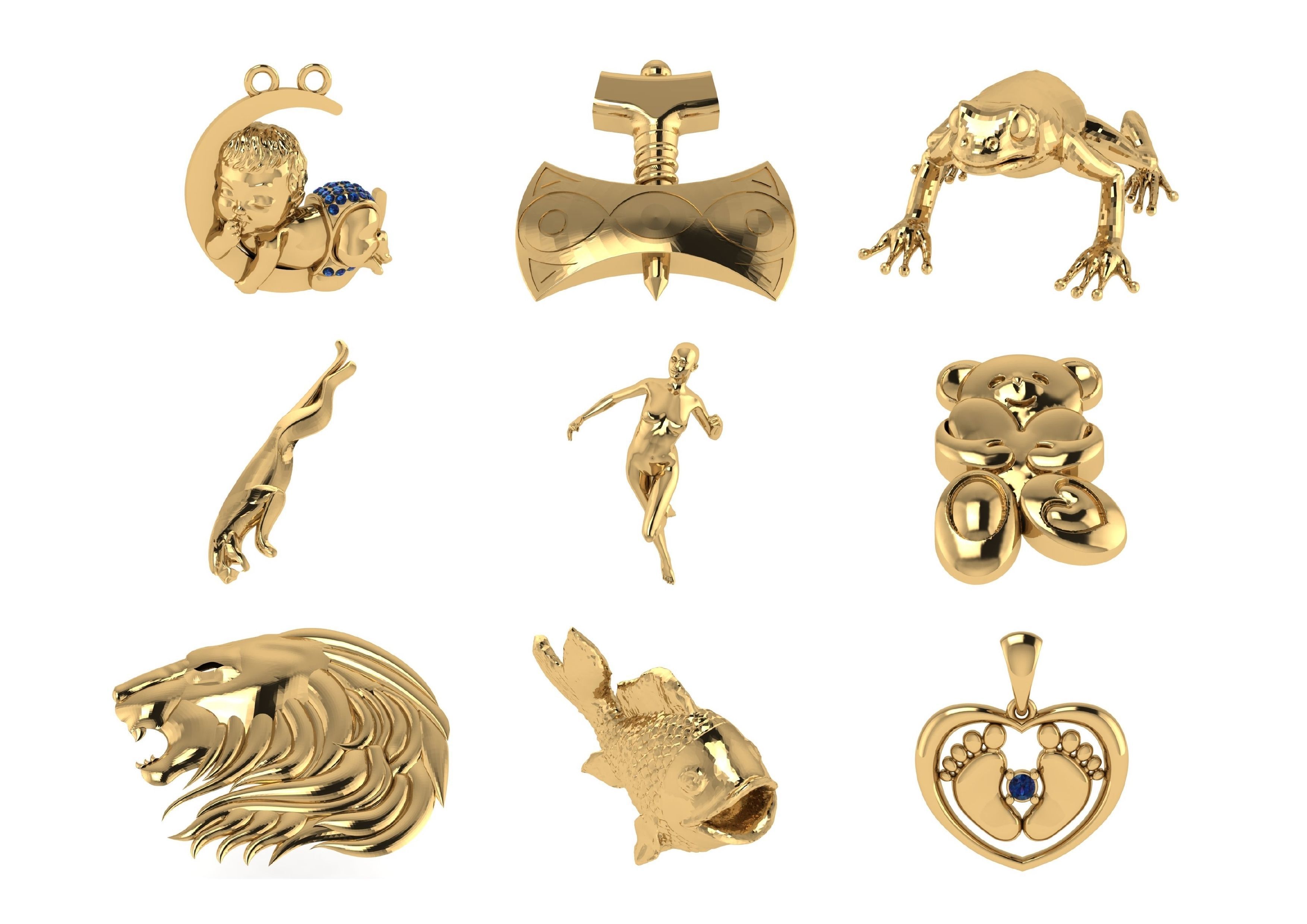 Animal Pendests Files 3DM 3D print model_51