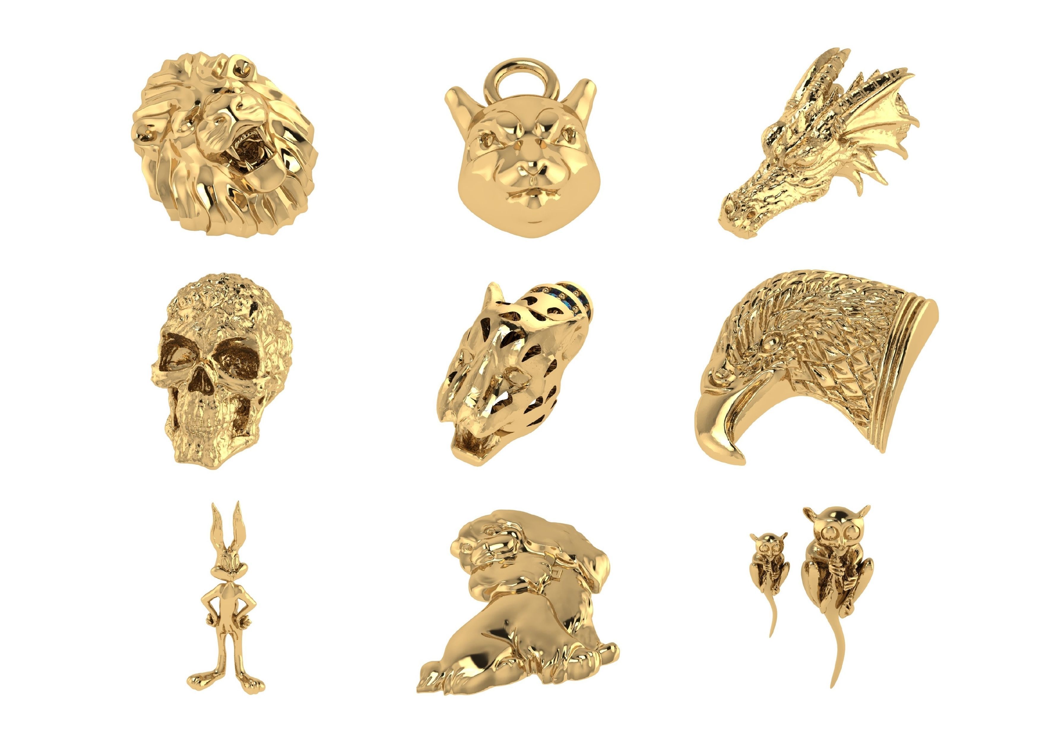 Animal Pendests Files 3DM 3D print model_62