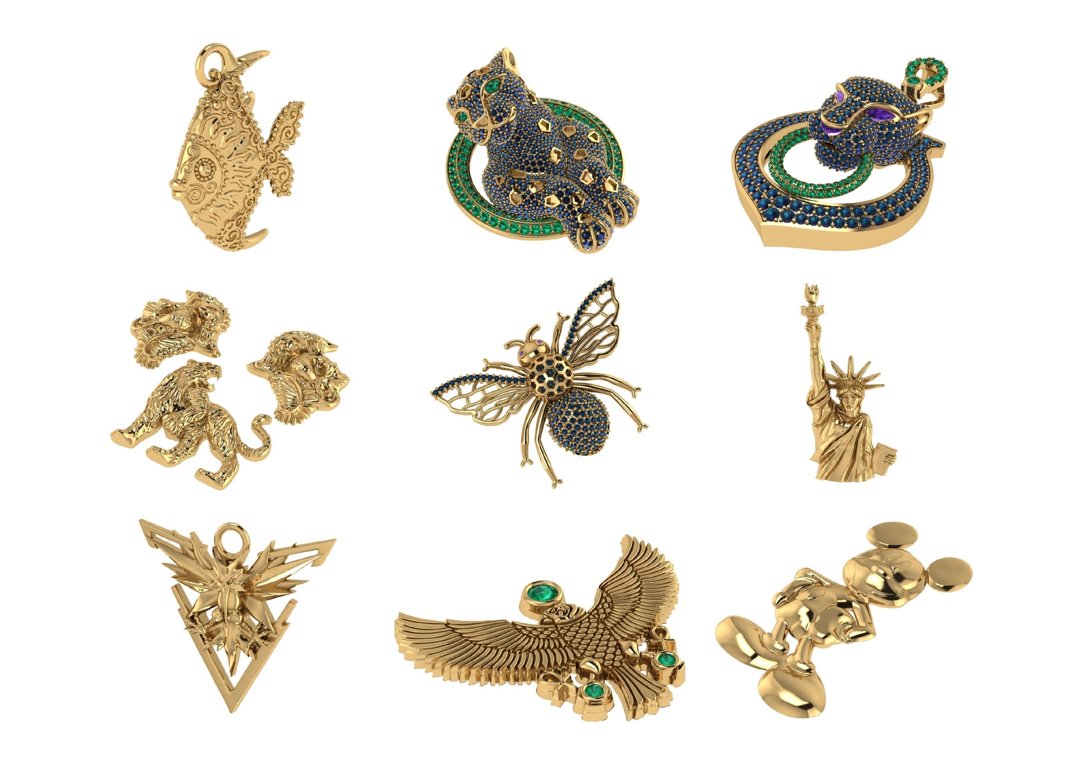 Animal Pendests Files 3DM 3D print model_69