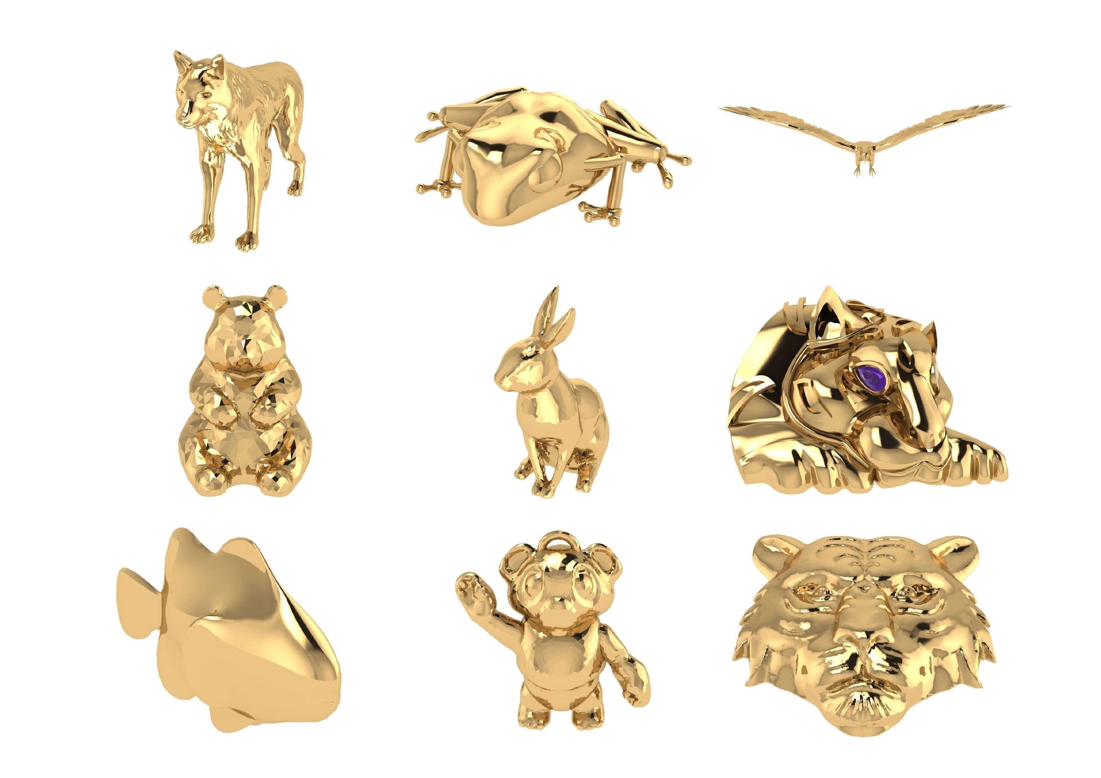 Animal Pendests Files 3DM 3D print model_48