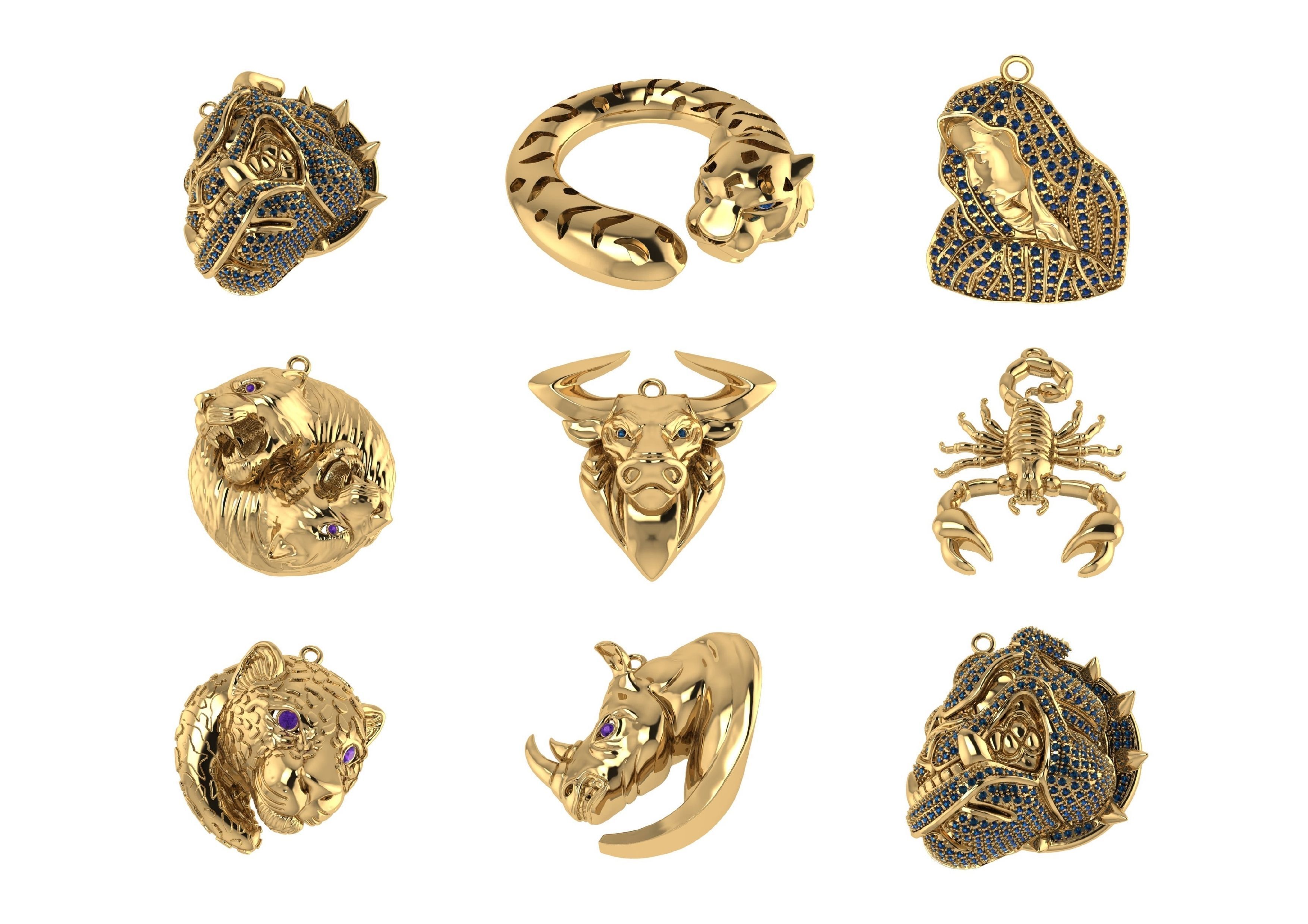 Animal Pendests Files 3DM 3D print model_25