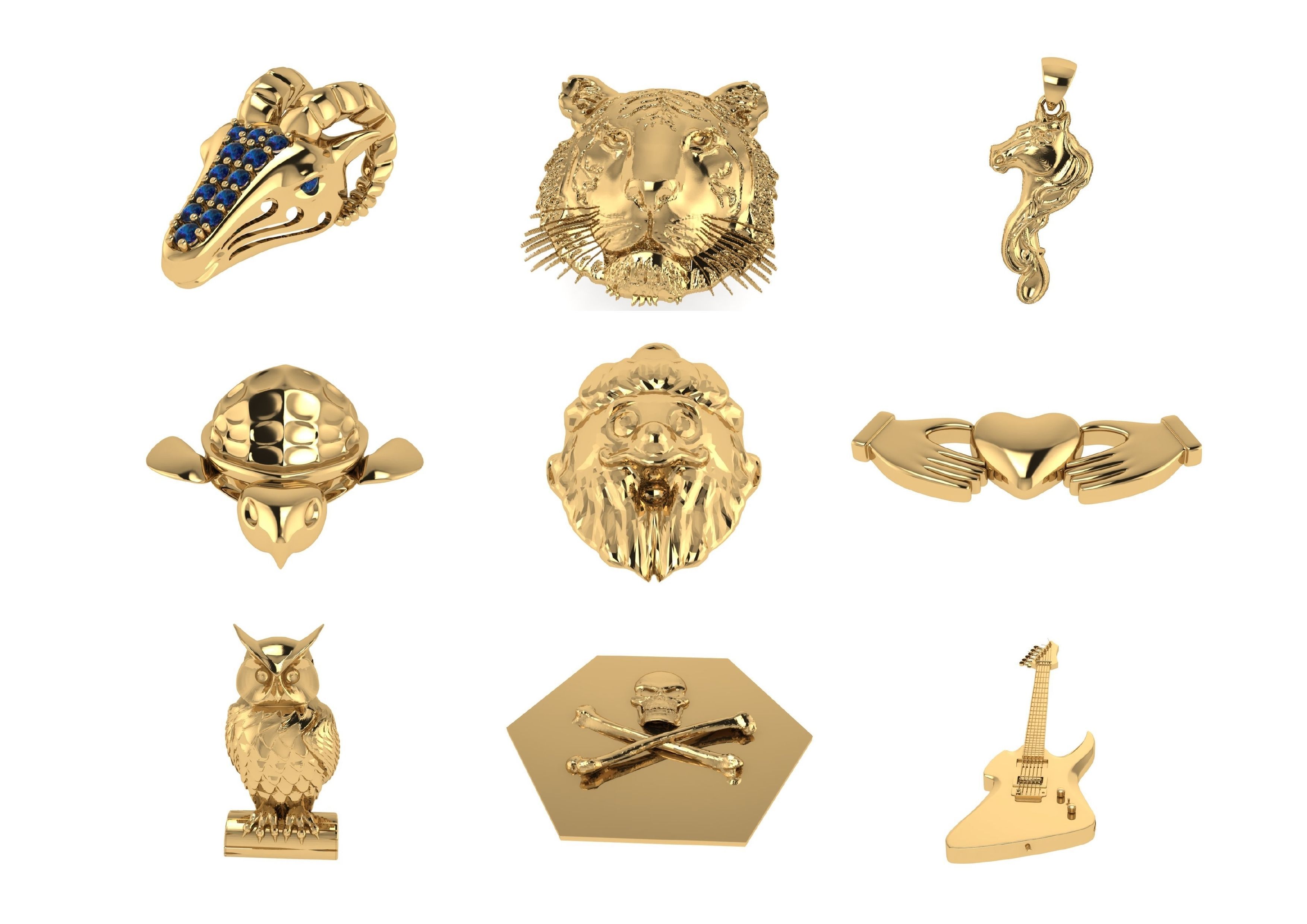 Animal Pendests Files 3DM 3D print model_46