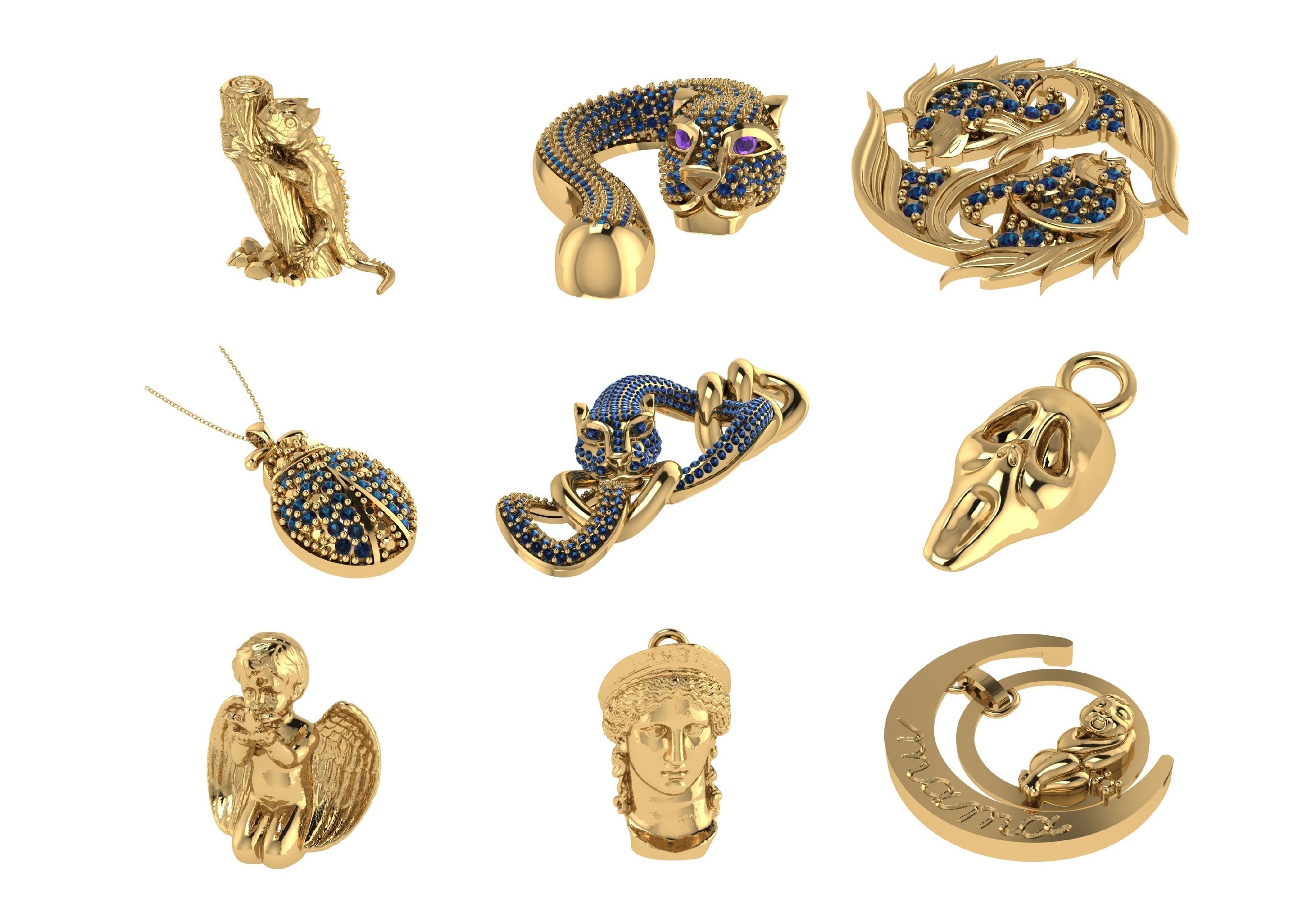 Animal Pendests Files 3DM 3D print model_73