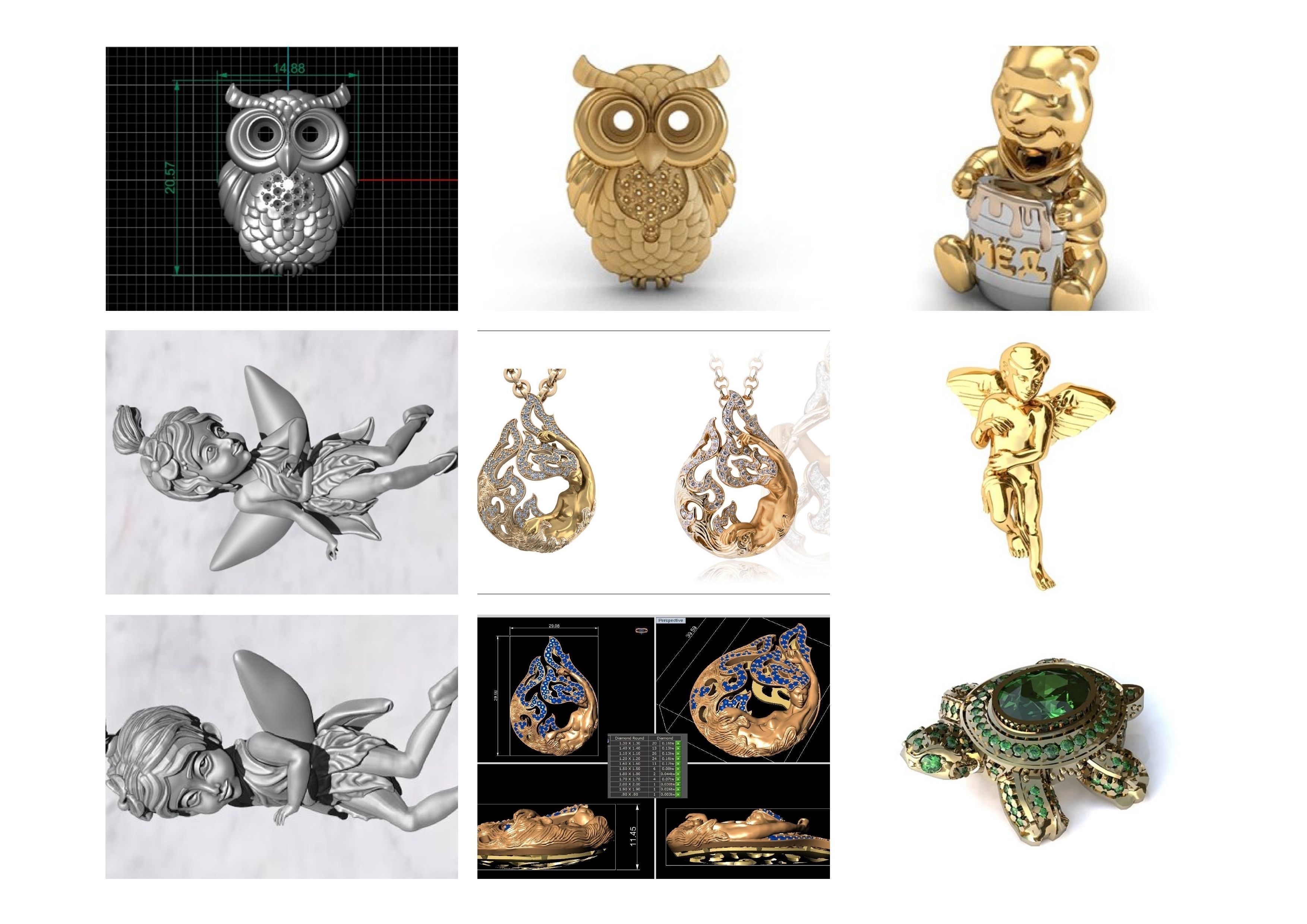 Animal Pendests Files 3DM 3D print model_86