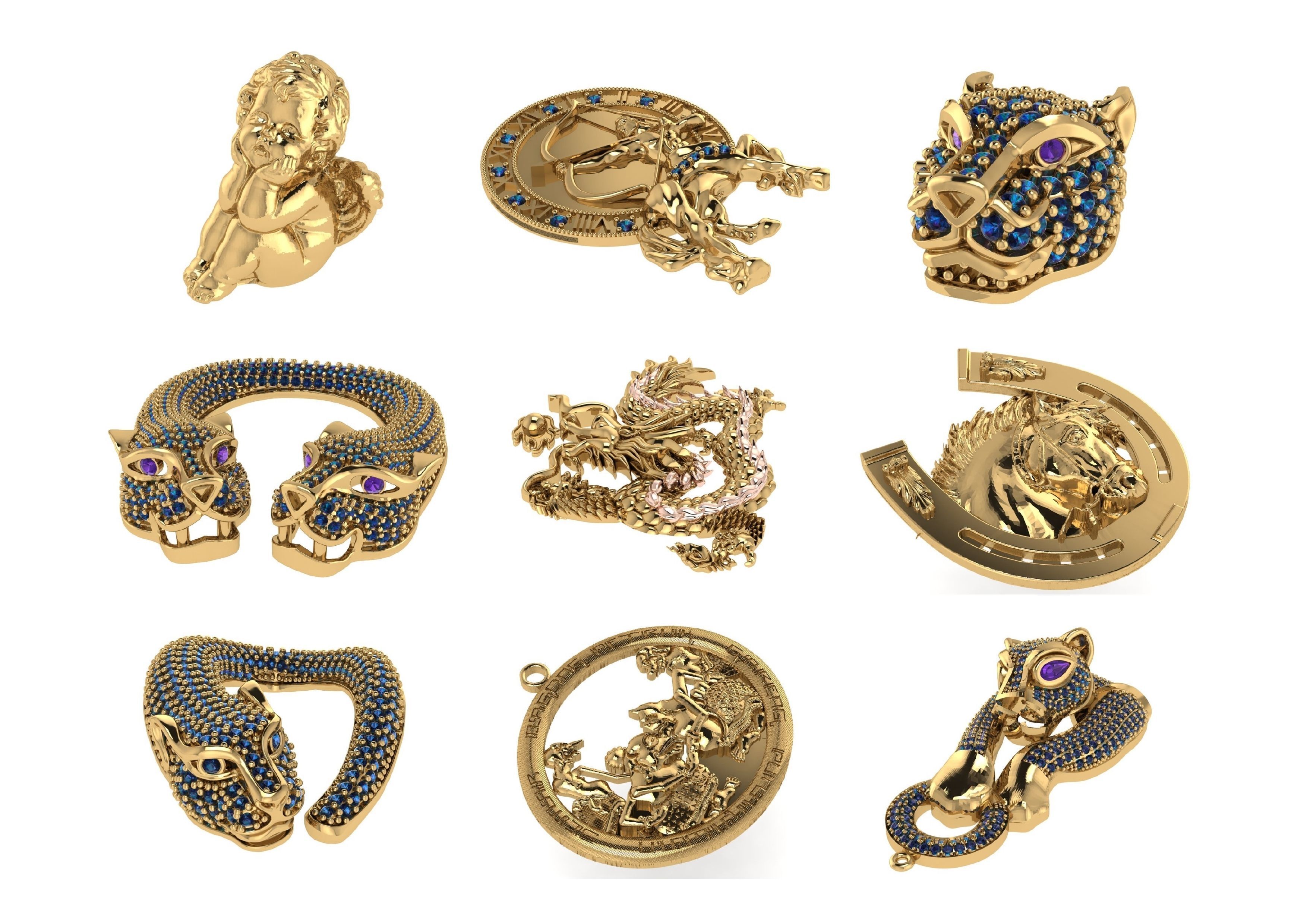 Animal Pendests Files 3DM 3D print model_75