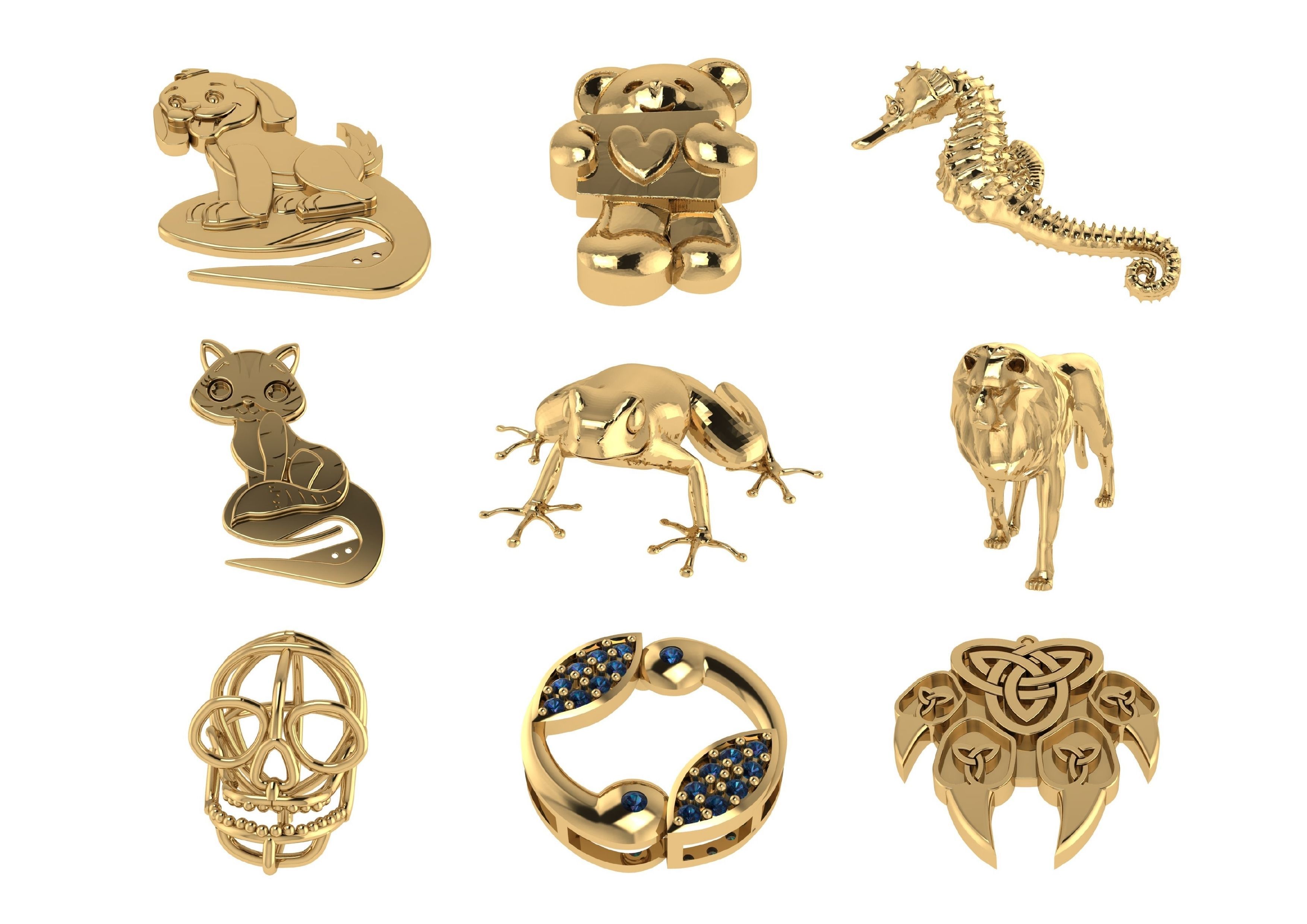 Animal Pendests Files 3DM 3D print model_52