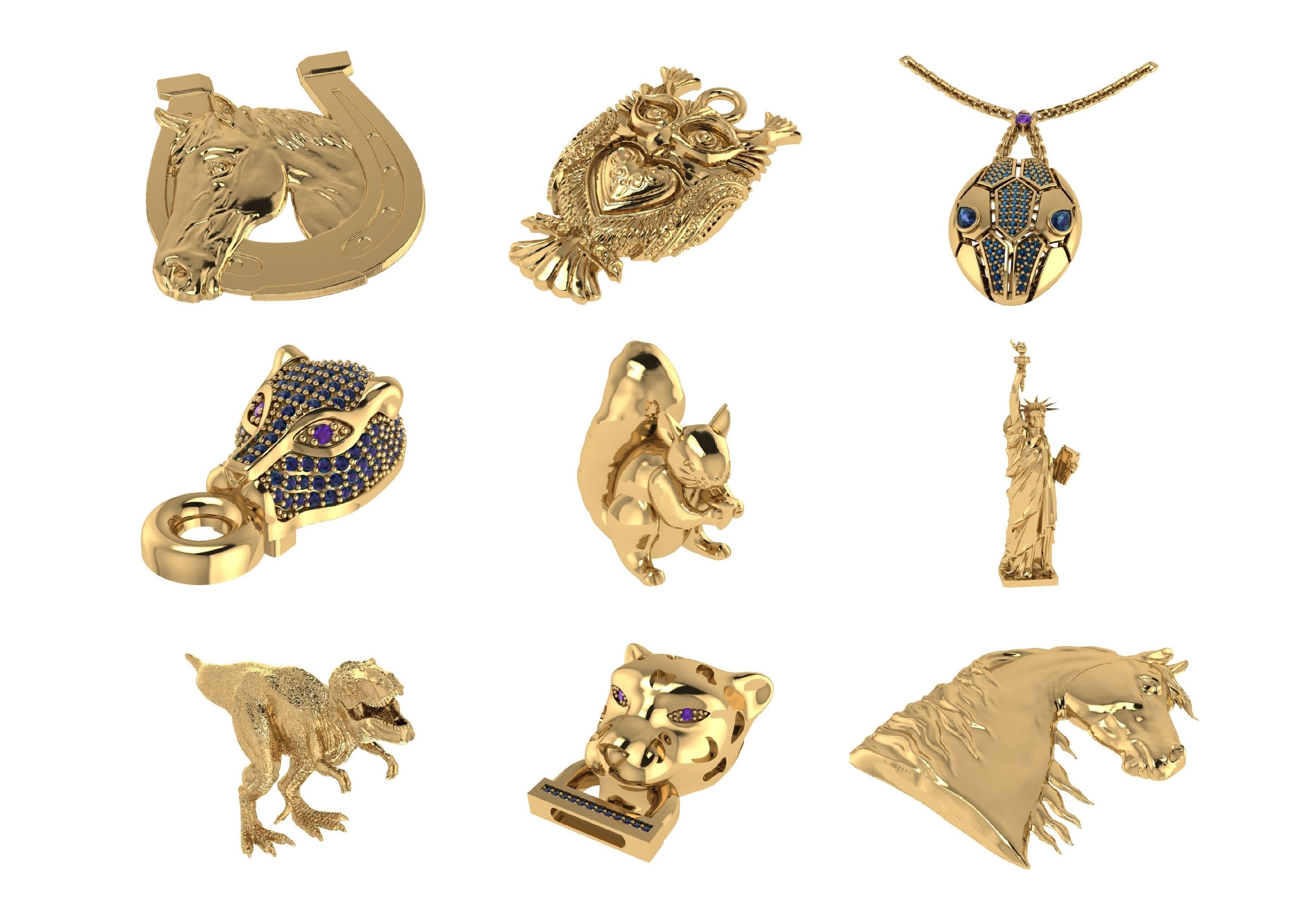 Animal Pendests Files 3DM 3D print model_63