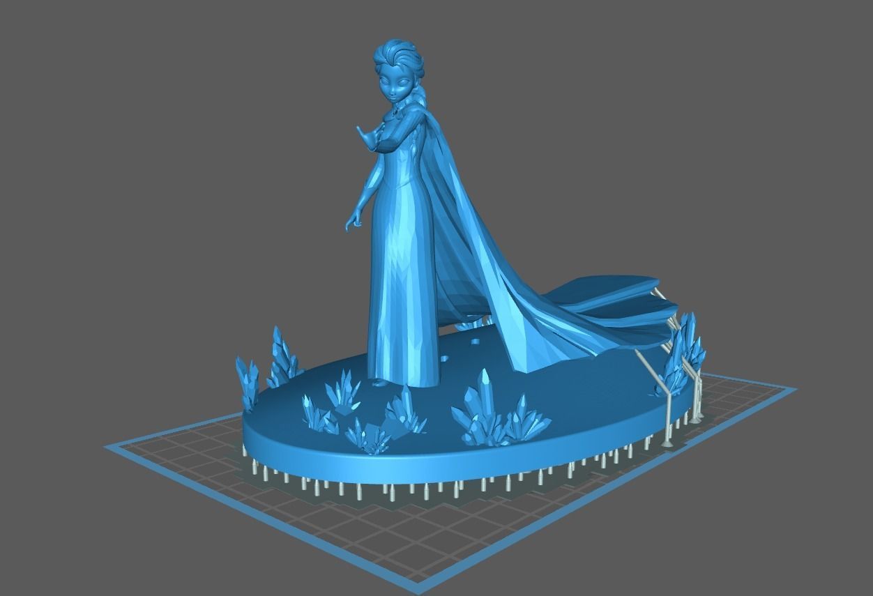 Elsa Phone Stand Sexy Girl 3D print model_1