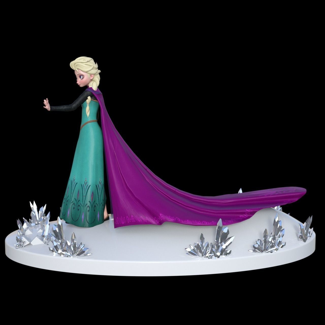 Elsa Phone Stand Sexy Girl 3D print model_4