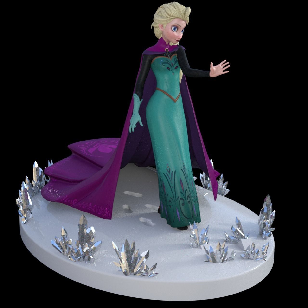 Elsa Phone Stand Sexy Girl 3D print model_3