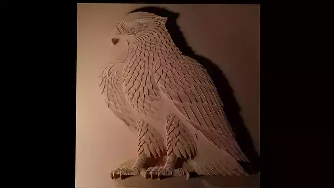 Seahawk CNC 3d Print High Relief Sand Casting 3D print model