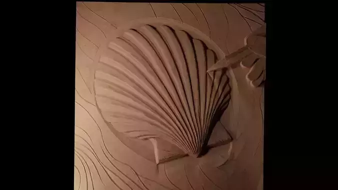 Scallop CNC 3d Print High Relief Sand Casting