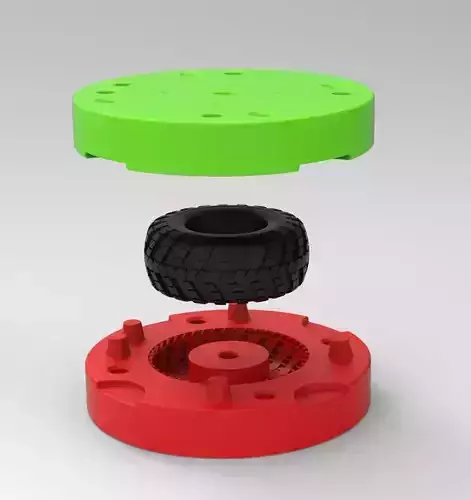 Mold for diecast military KRAZ tire VID-201 Scale 1 to 25