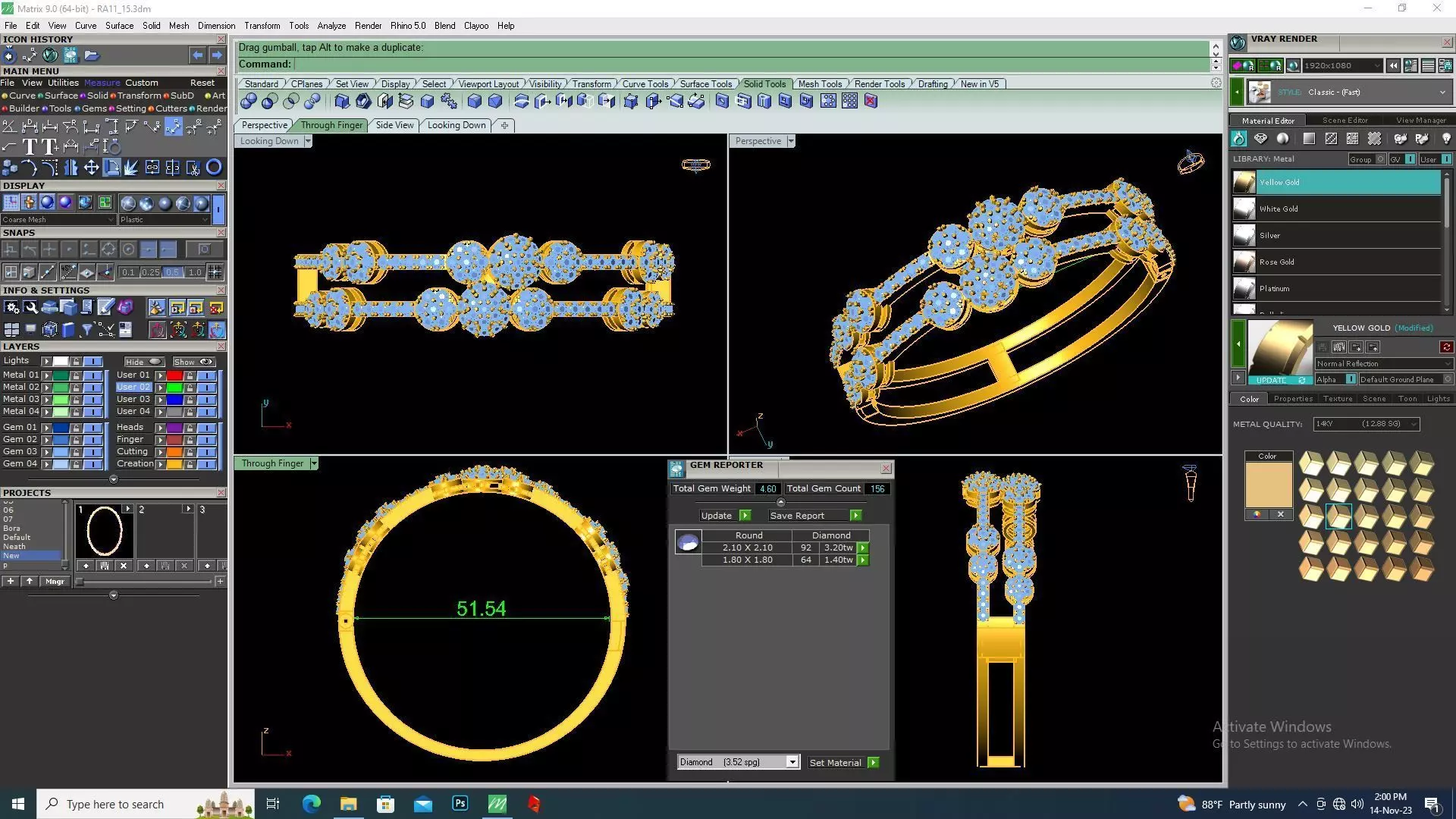 Flower Round Bangle 3D print model_0