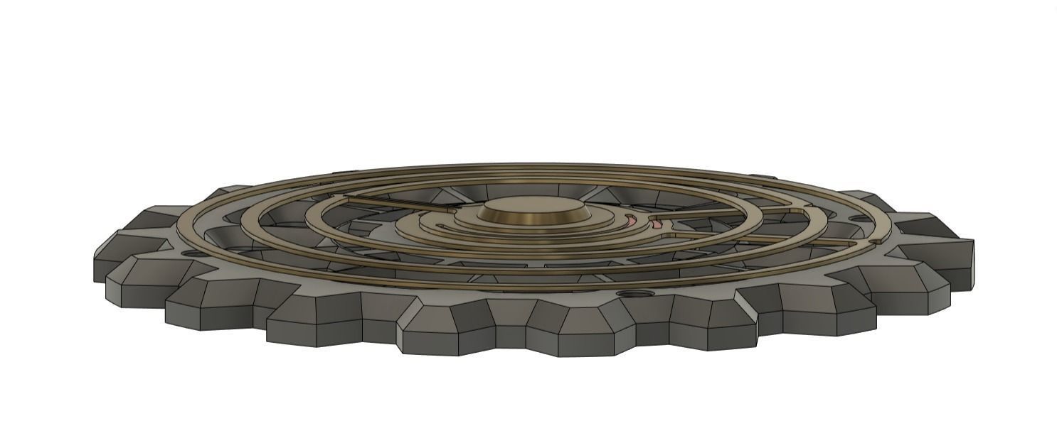 GEAR CLOCK Low-poly 3D model_5