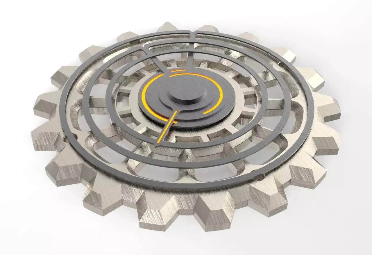 GEAR CLOCK Low-poly 3D model_0