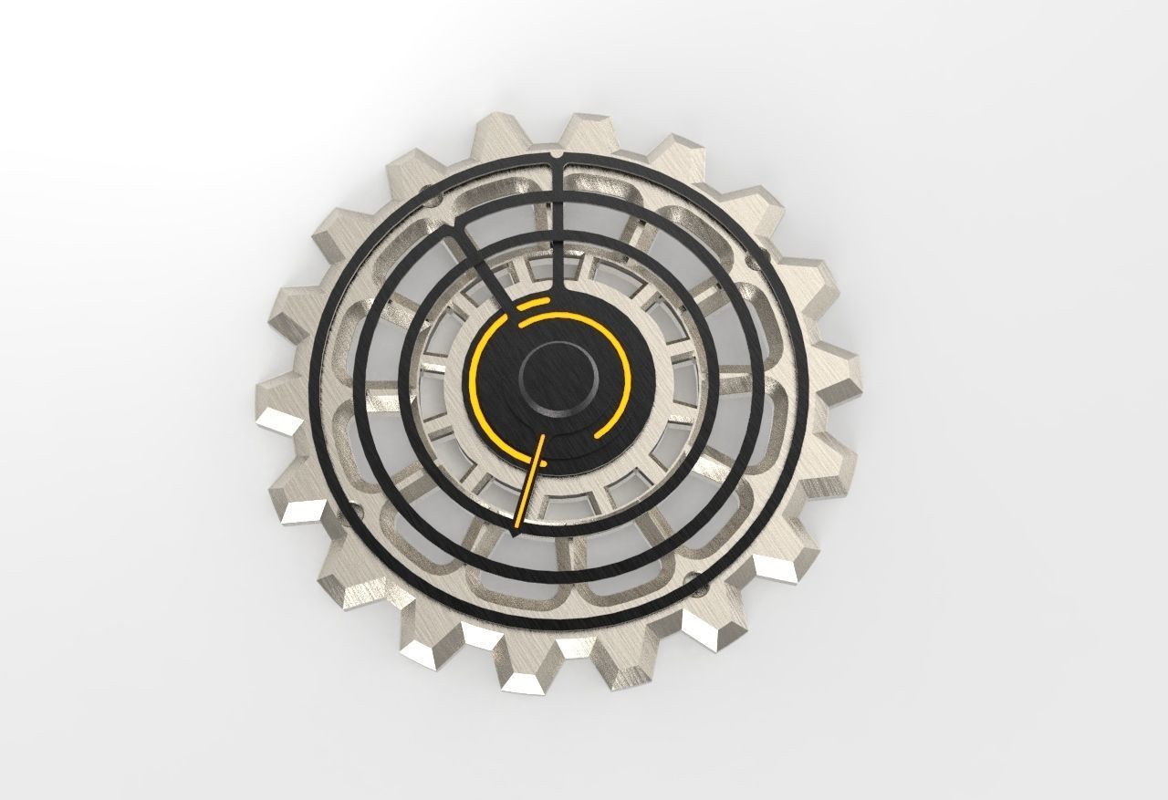 GEAR CLOCK Low-poly 3D model_1