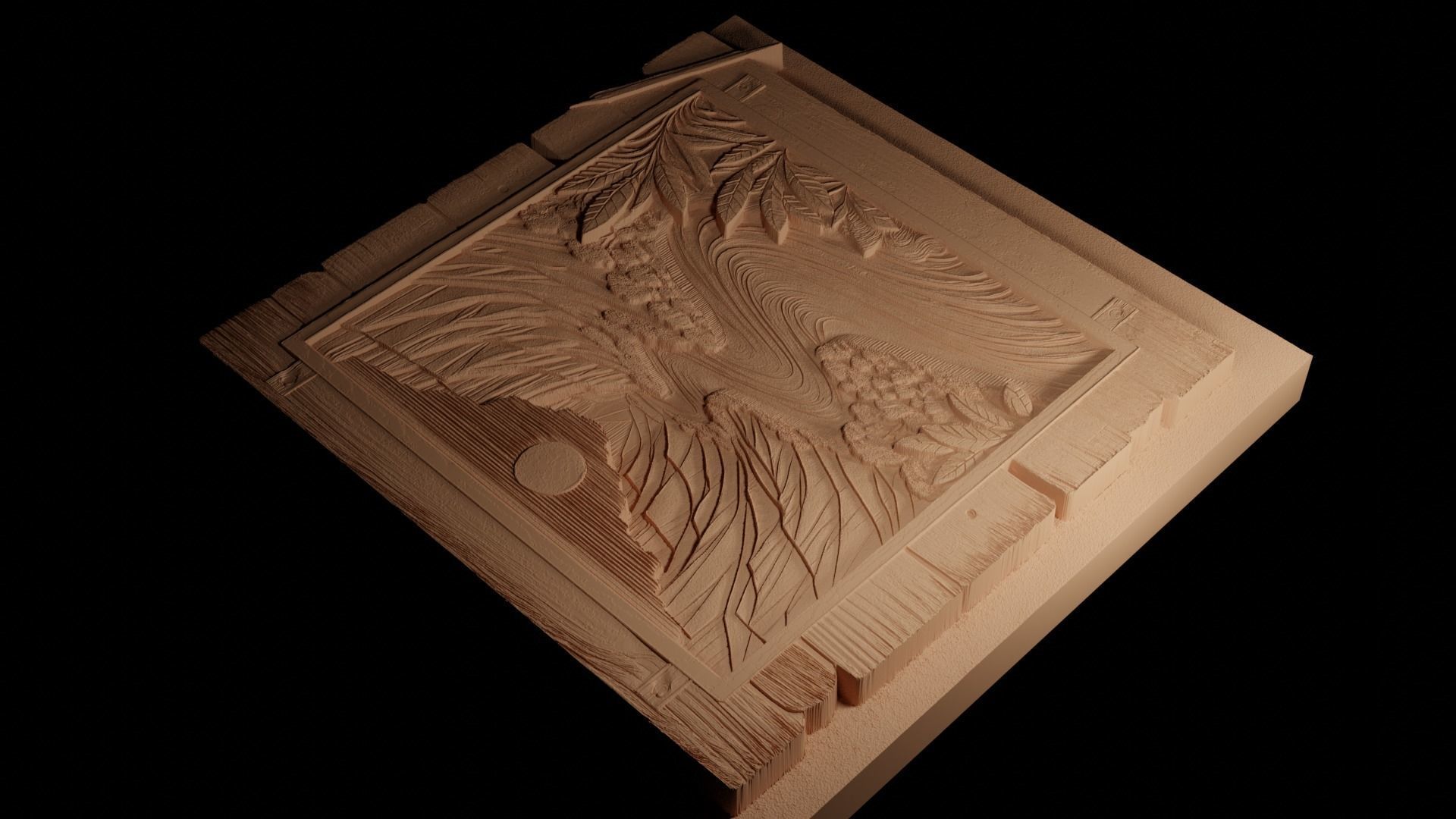 River CNC 3d Print High Relief Sand Casting 3D print model_4