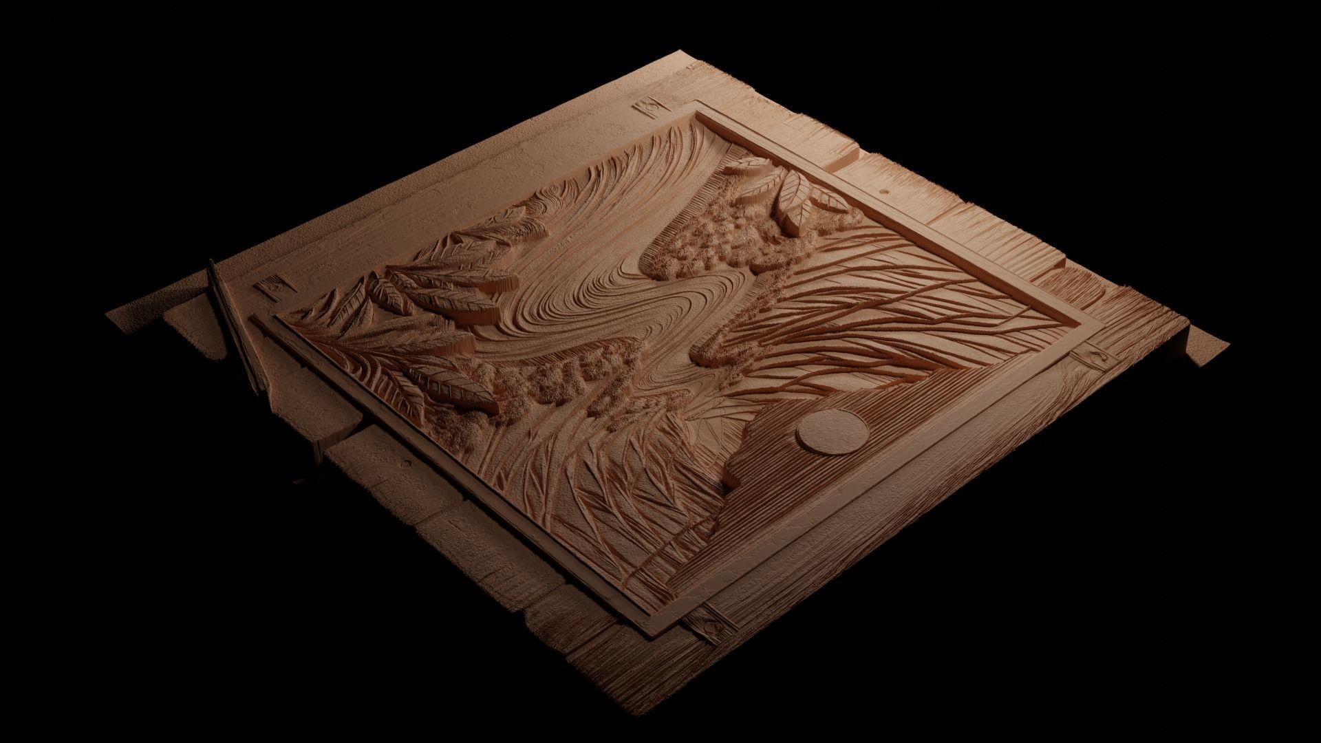 River CNC 3d Print High Relief Sand Casting 3D print model_3