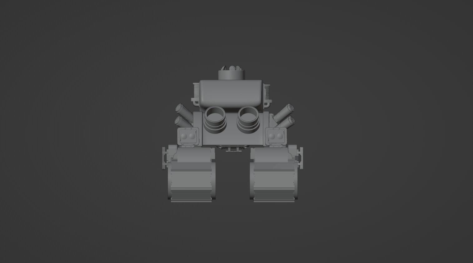 Stylized Mecha Tank - 3 3D model_12