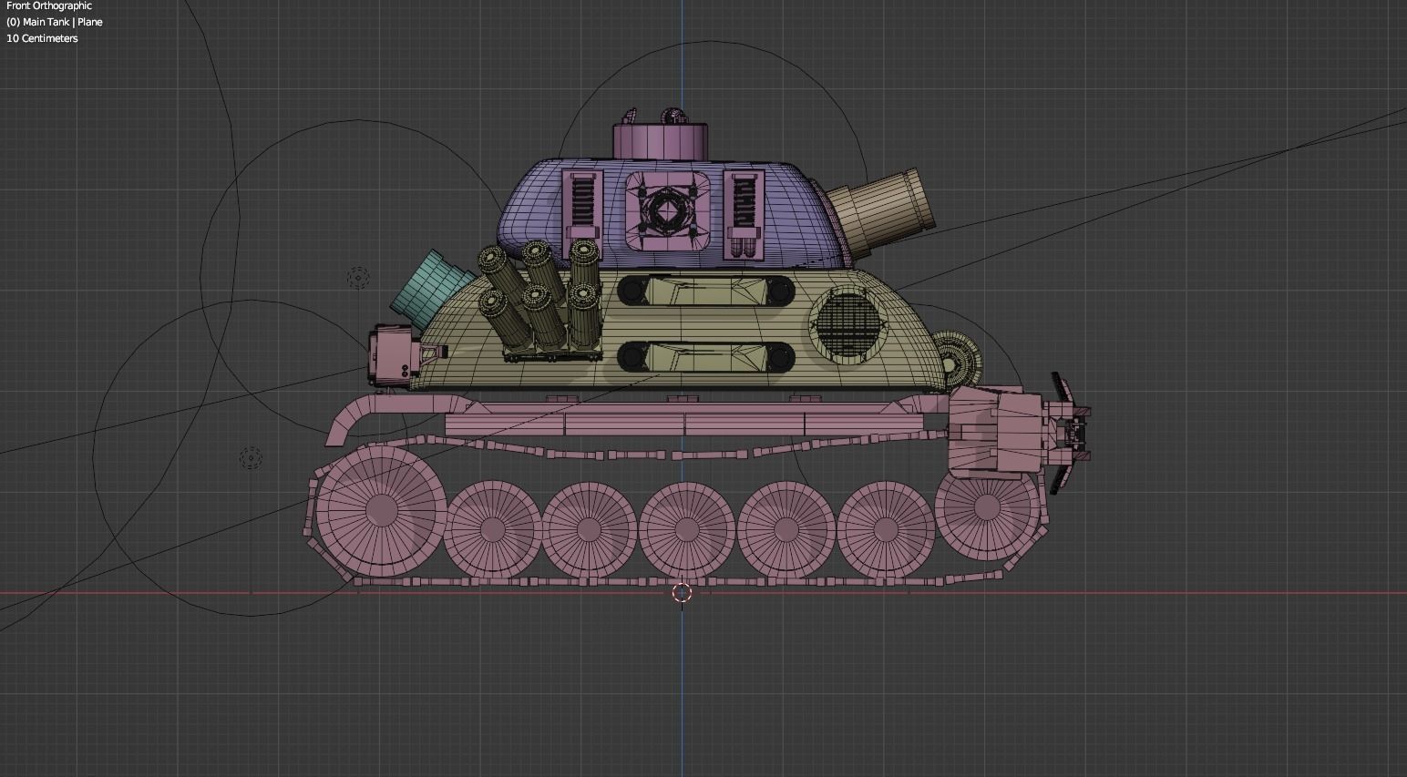 Stylized Mecha Tank - 3 3D model_14