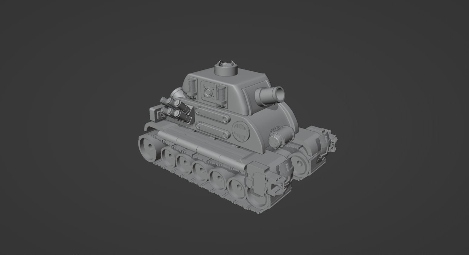 Stylized Mecha Tank - 3 3D model_13