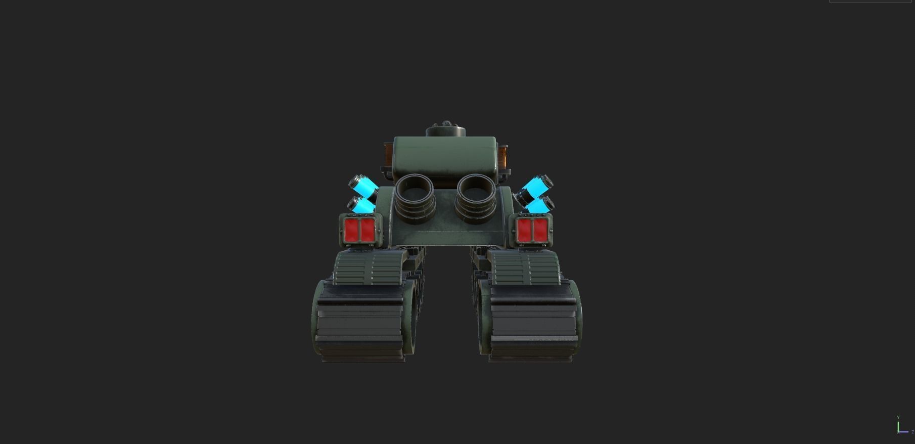 Stylized Mecha Tank - 3 3D model_7