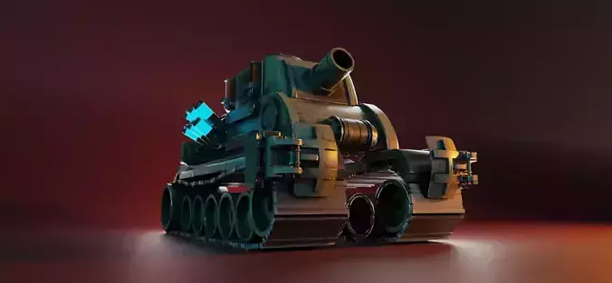 Stylized Mecha Tank - 3 3D model