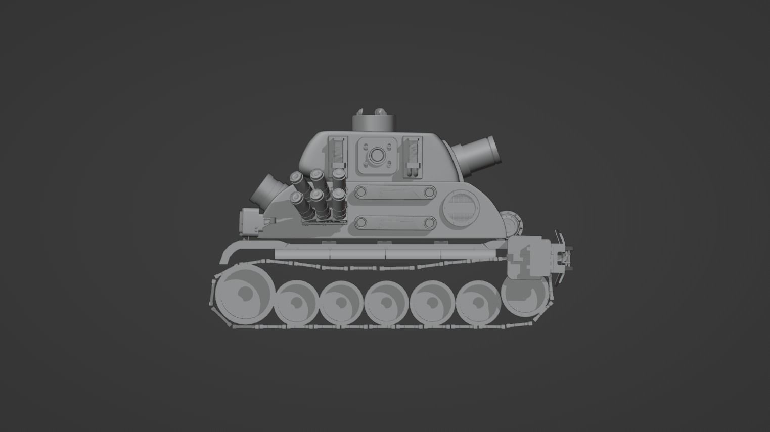 Stylized Mecha Tank - 3 3D model_9