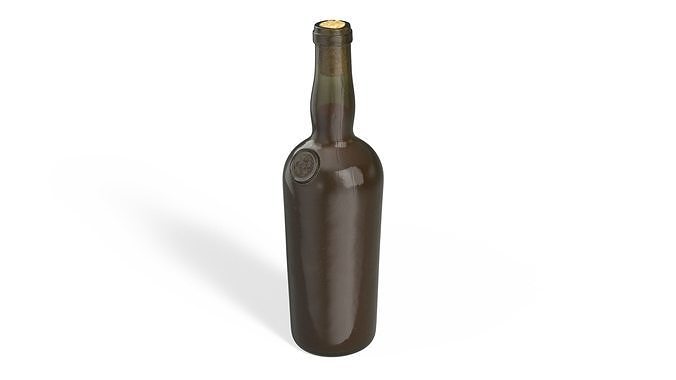 Antique Wine Bottle 3D model