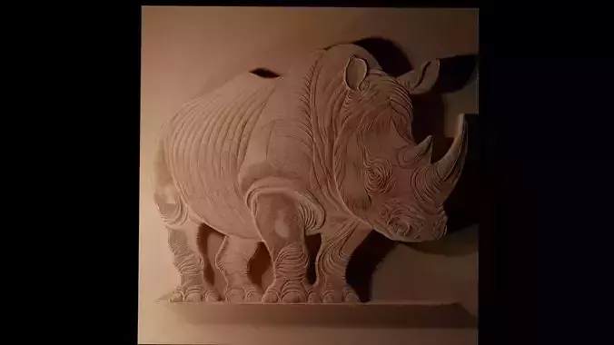Rhino CNC 3d Print High Relief Sand Casting