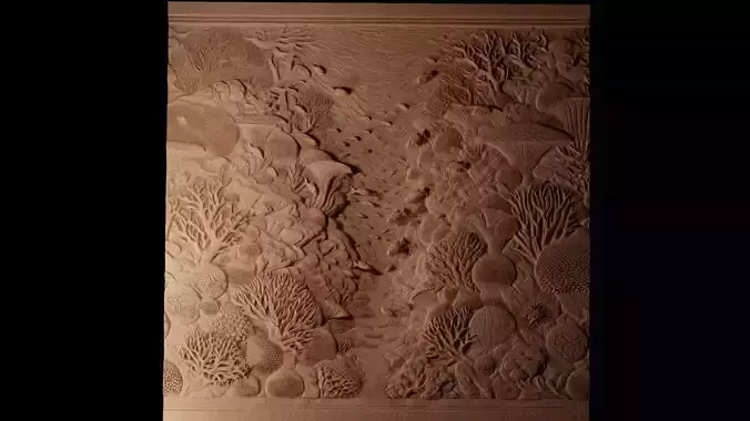 Reef CNC 3d Print High Relief Sand Casting 3D print model